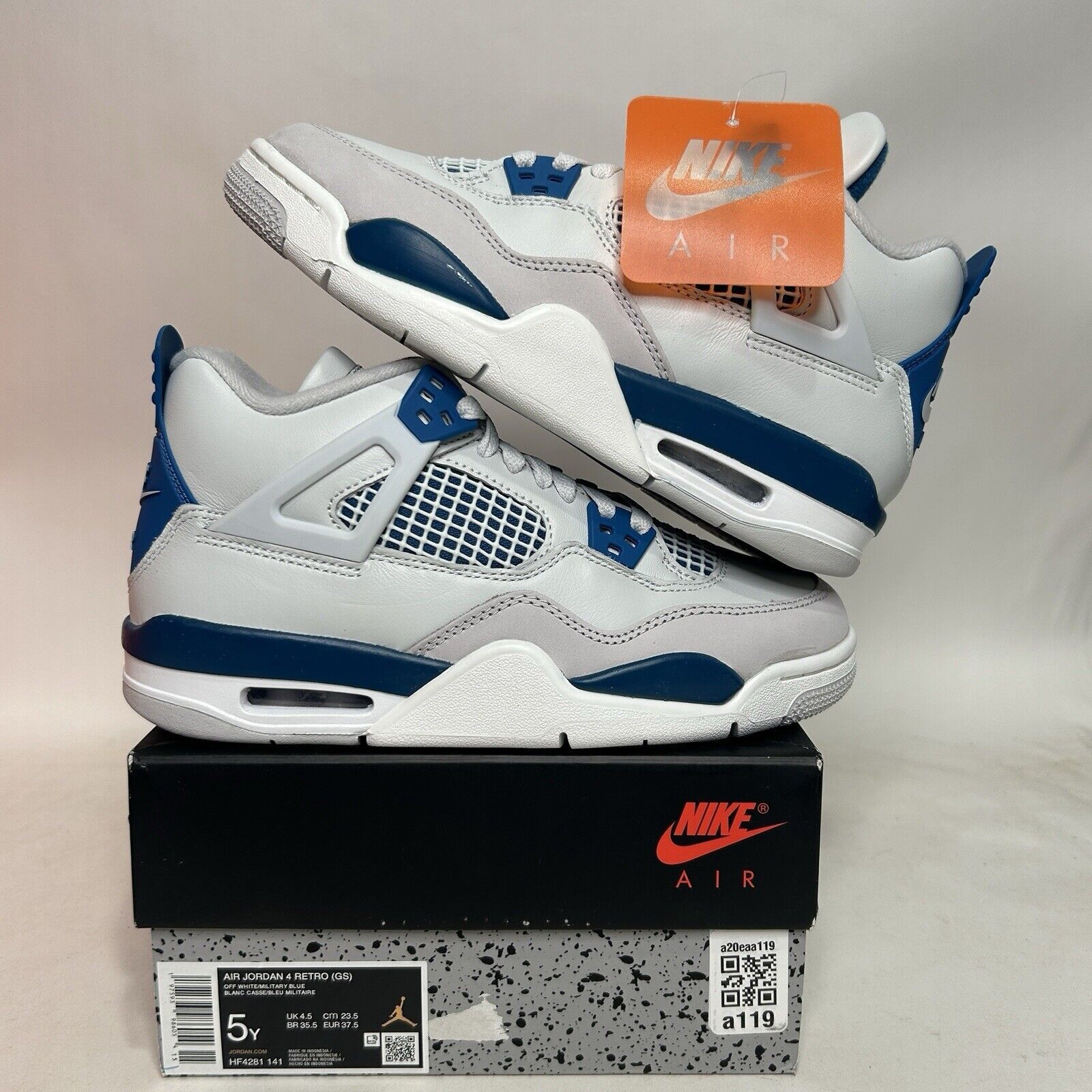 Nike Air Jordan 4 Retro GS “Military/Industrial Blue” 2024