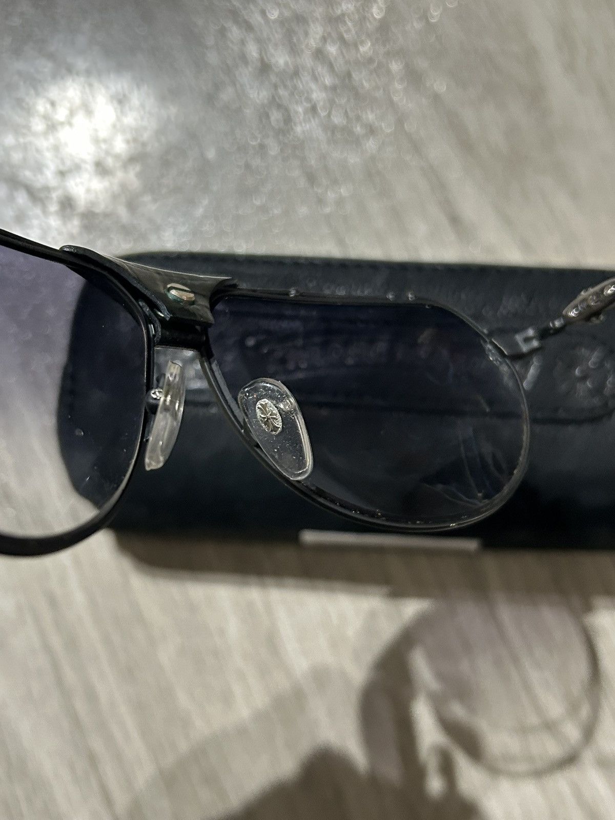 Chrome Hearts Chrome hearts aviator glasses shades sunglasses black silver Size ONE SIZE - 5 Thumbnail