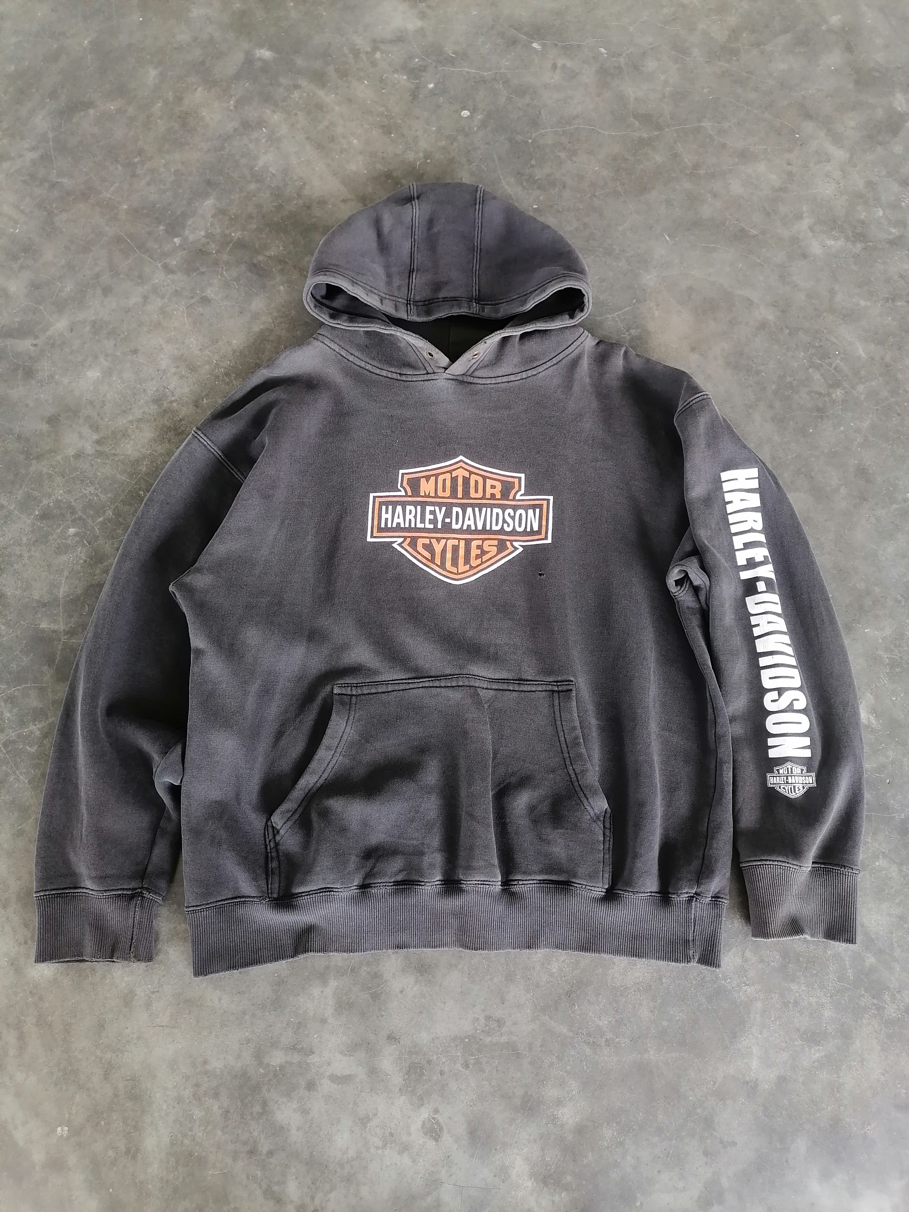 Harley Davidson Trashed Faded Vintage Harley Davidson Hoodies Size US M / EU 48-50 / 2 - 1 Thumbnail