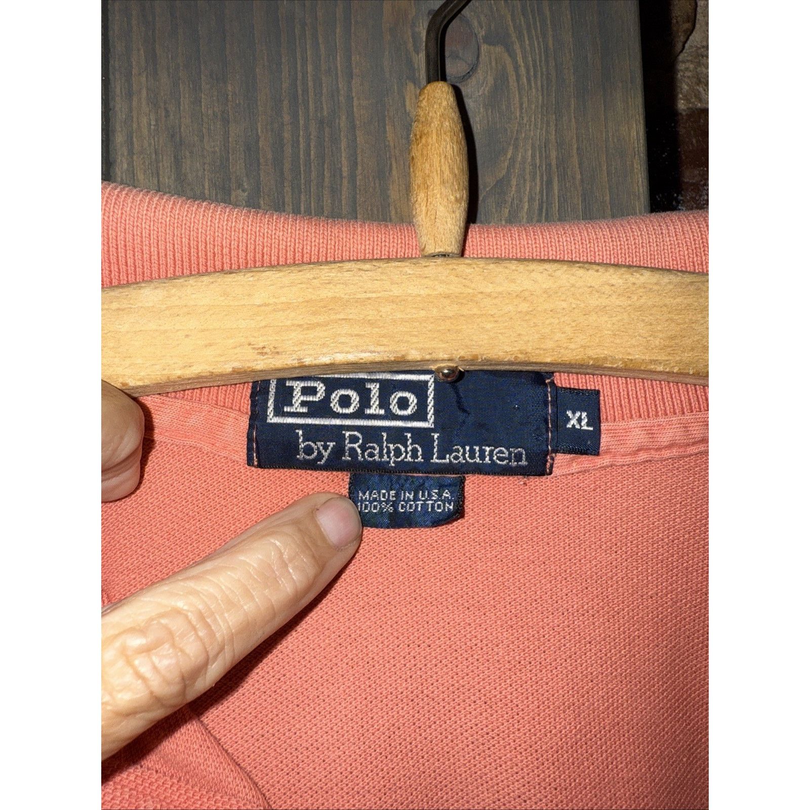 Polo Ralph Lauren Vintage Polo By Ralph Lauren Size XL Melon USA 100% Cotton Size US XL / EU 56 / 4 - 4 Thumbnail