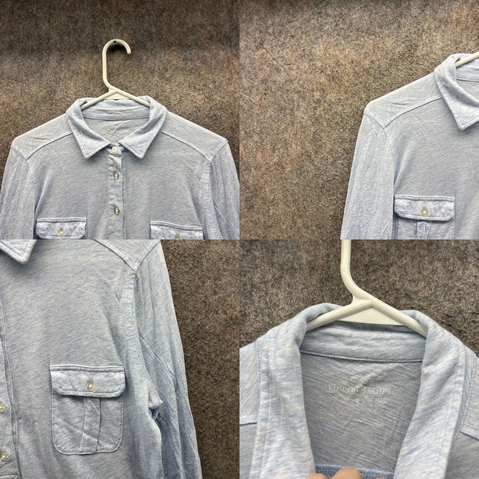 Vineyard Vines Vineyard Vines Shirt Mens Small Blue Long Sleeve Button-Up Cotton Modal Regular Fit Size US S / EU 44-46 / 1 - 8 Thumbnail