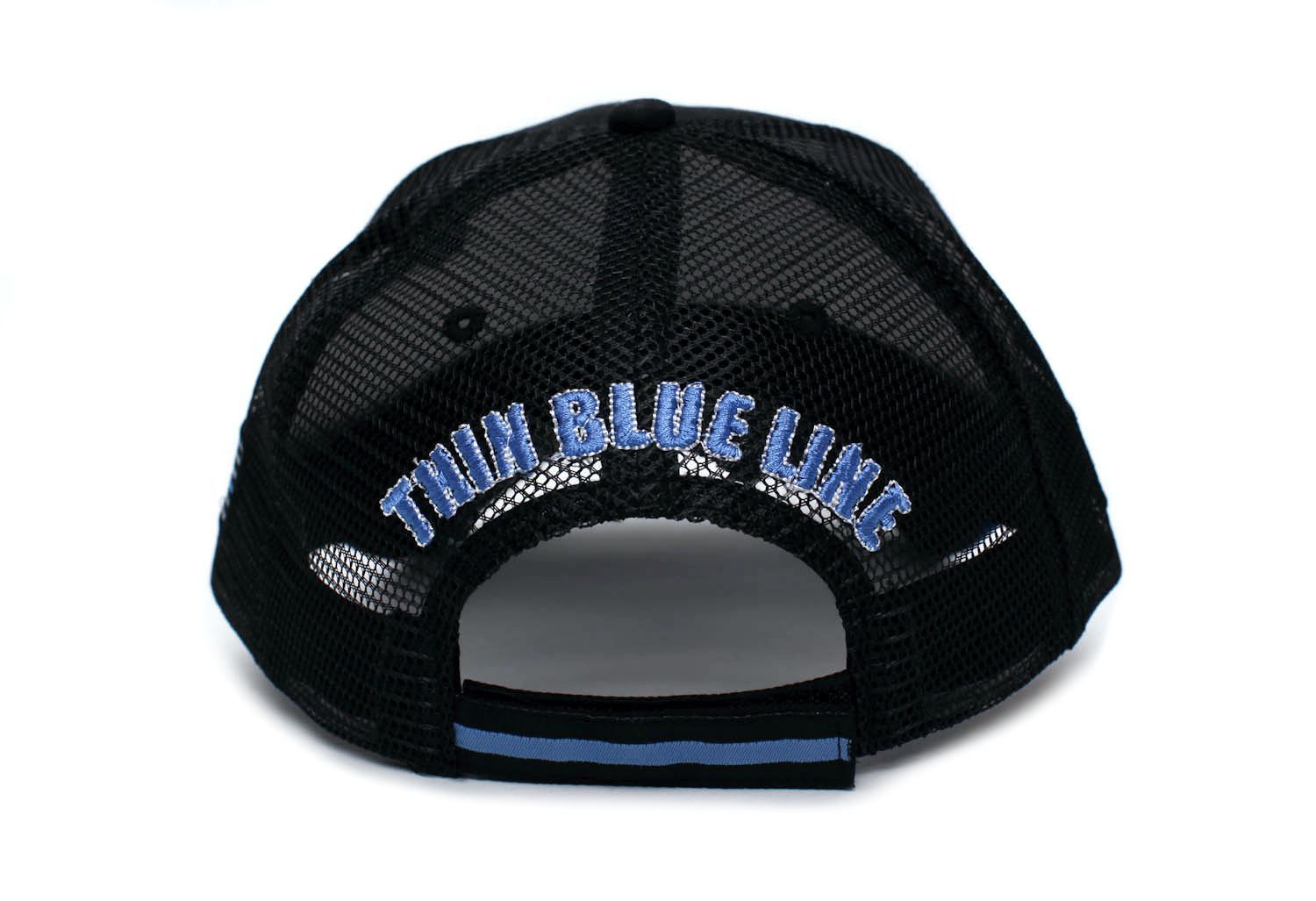 Other Thin Blue Line PVC Spartan Skull Hat Truckers Cap Black Size ONE SIZE - 4 Thumbnail