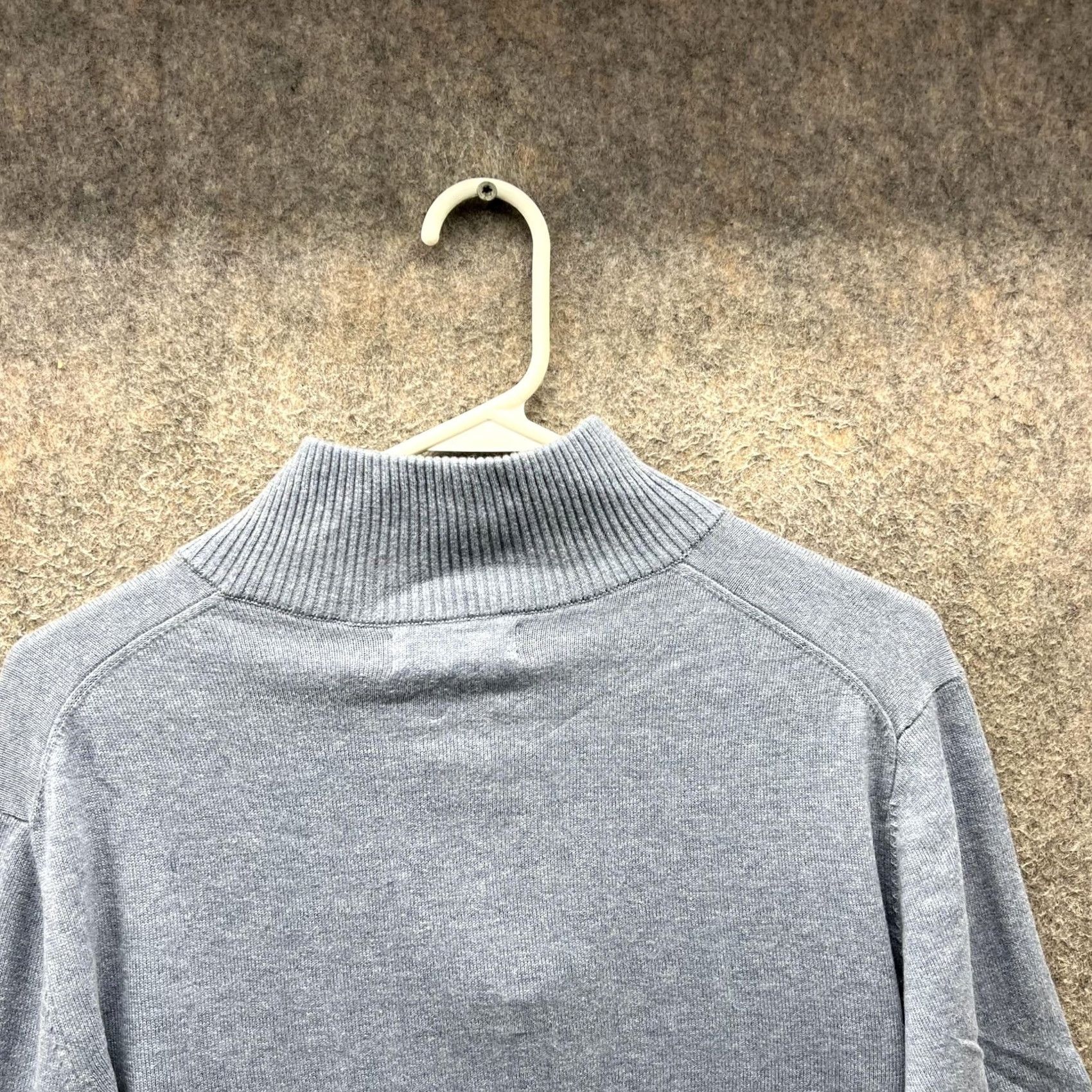 Nautica Nautica Sail Logo Sweater Mens Medium Gray Quarter Zip Mock Neck Pullover Size US M / EU 48-50 / 2 - 3 Thumbnail