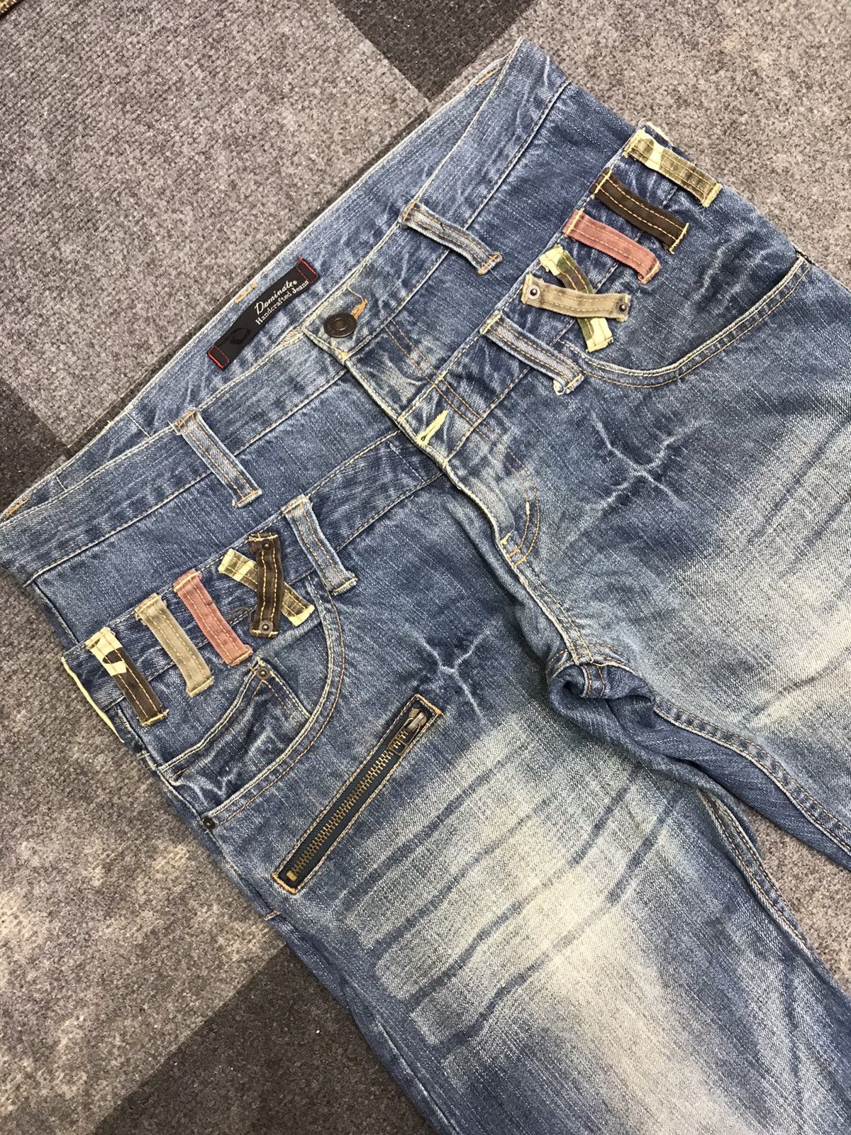 Japanese Brand 💥ARCHIVAL💥Dominate Double Waist Stone Wash Denim F450 Size US 34 / EU 50 - 10 Thumbnail