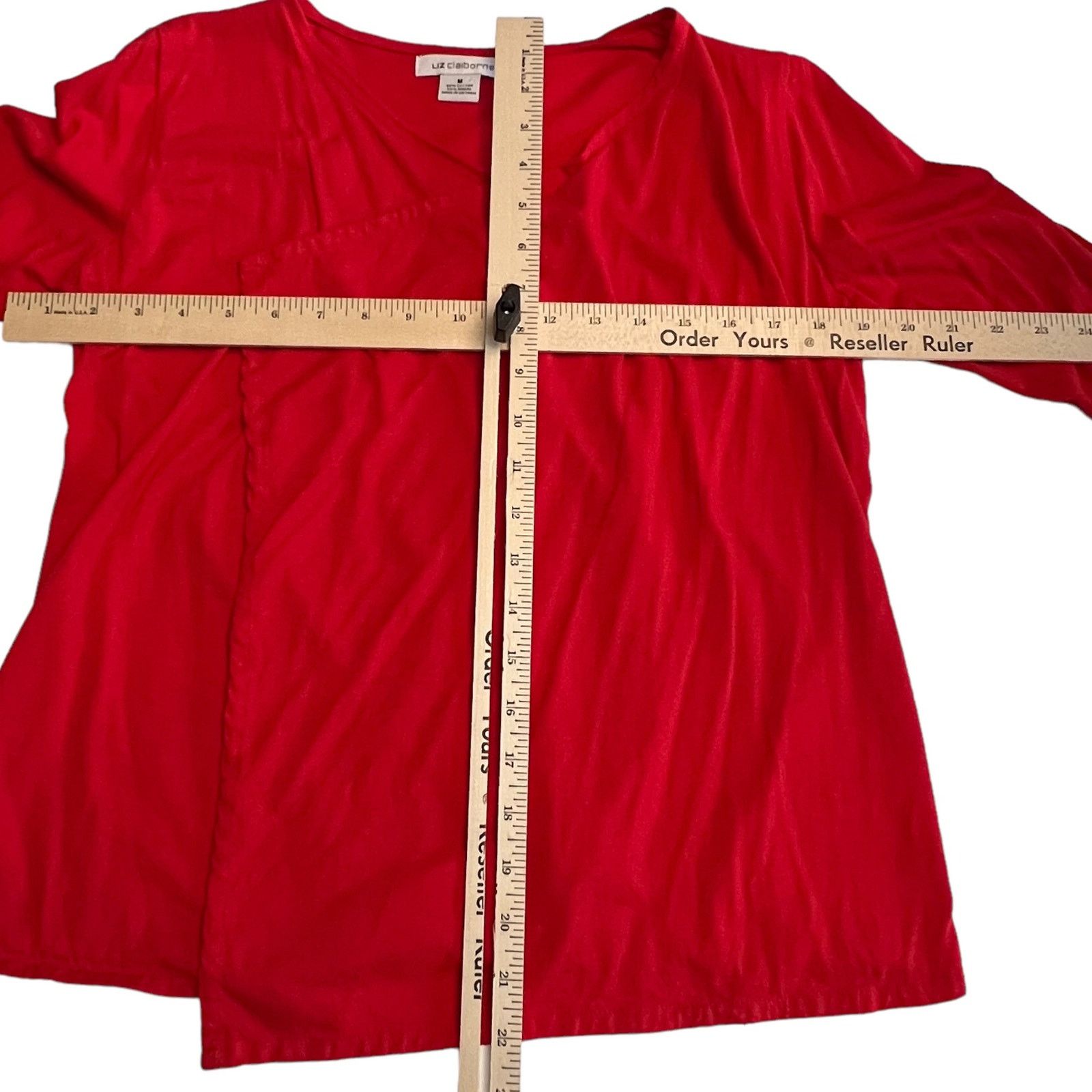 Liz Claiborne Women's Open Front Red Sweater Size Medium Liz Claiborne Size M / US 6-8 / IT 42-44 - 6 Thumbnail