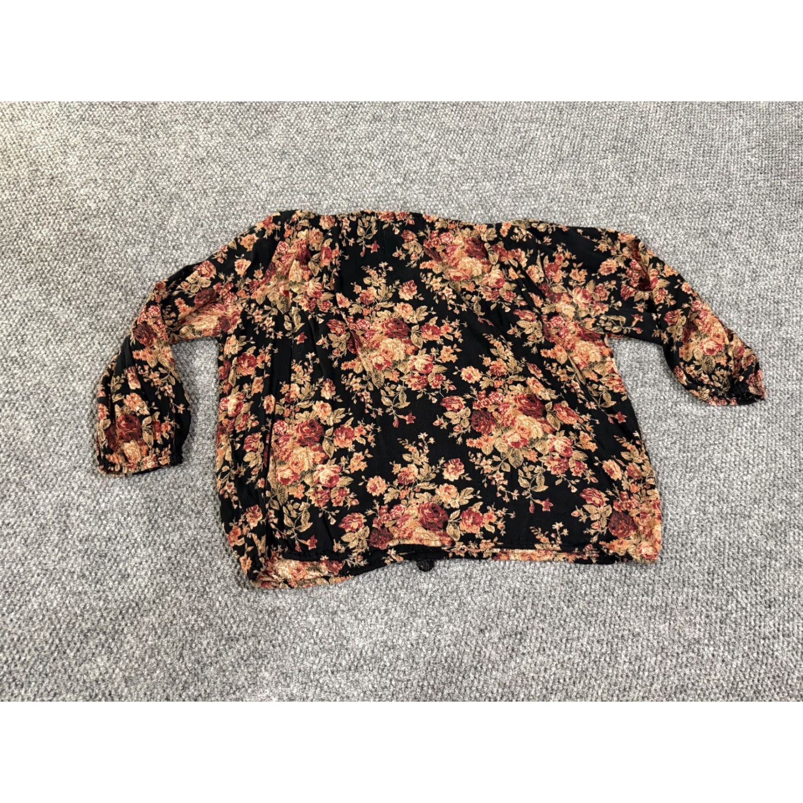 Ralph Lauren Denim & Supply Ralph Lauren Blouse Womens Small Black Floral Long Sleeve Shirt Womens Small Black Floral Long Sleeve Blouse Size S / US 4 / IT 40 - 7 Thumbnail