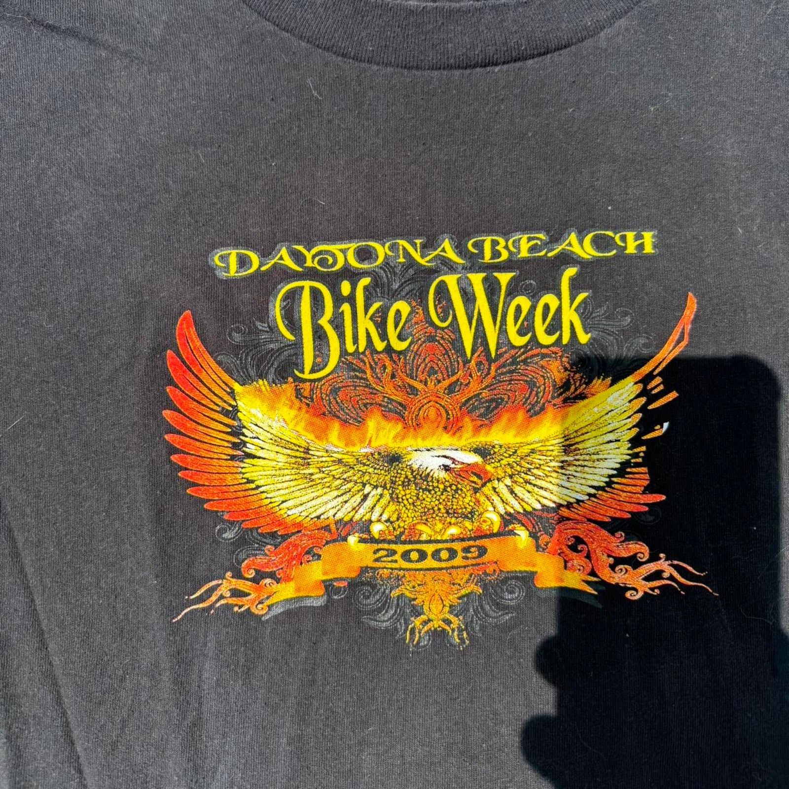 Harley Davidson × Vintage Vintage Y2K 2009 Daytona Beach Bike Week Tshirt Size US XXL / EU 58 / 5 - 2 Thumbnail