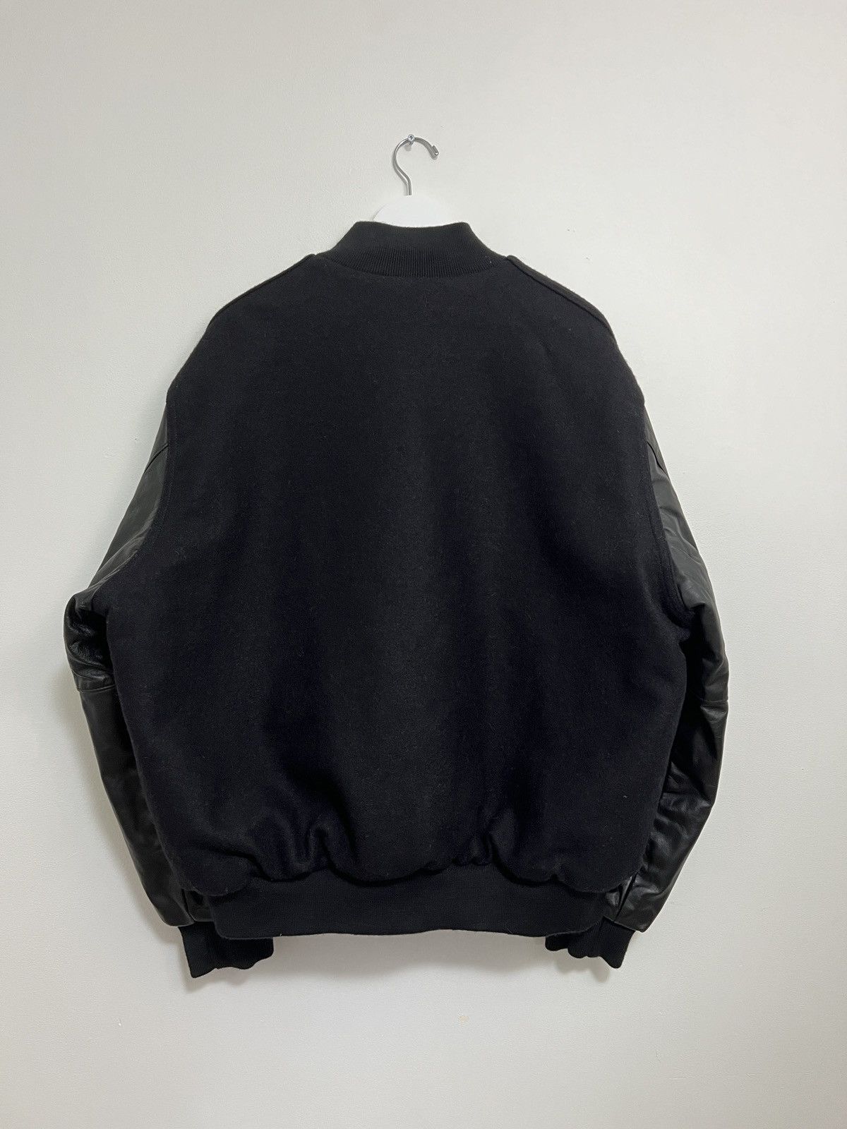 Holloway × Vintage Detroit Diesel Black Leather and Wool Varsity Jacket XXL Size US XXL / EU 58 / 5 - 4 Thumbnail