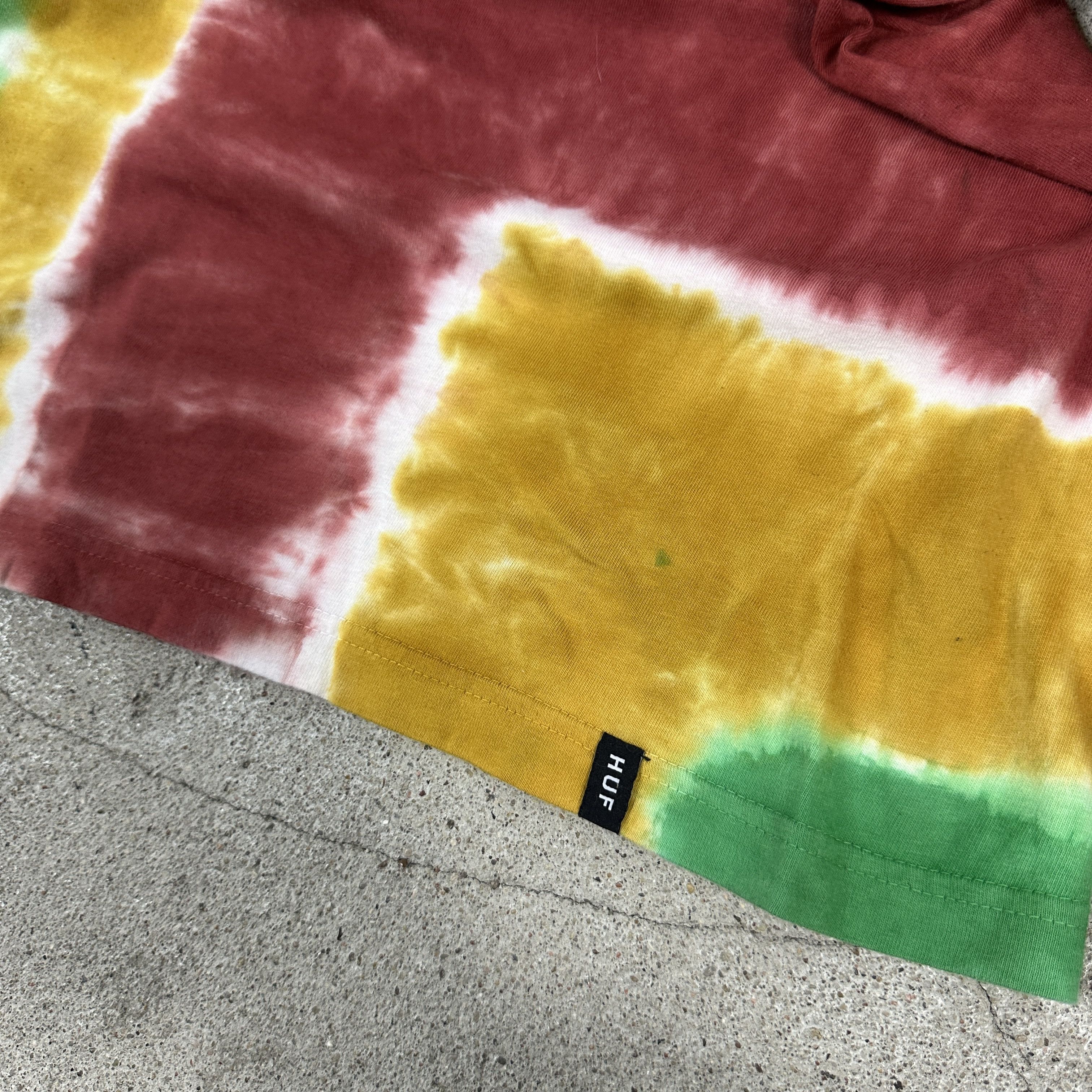 Huf × Vintage Vintage Streetwear Y2K Casual Tie-Dye HUF Longsleeve Size US S / EU 44-46 / 1 - 4 Thumbnail