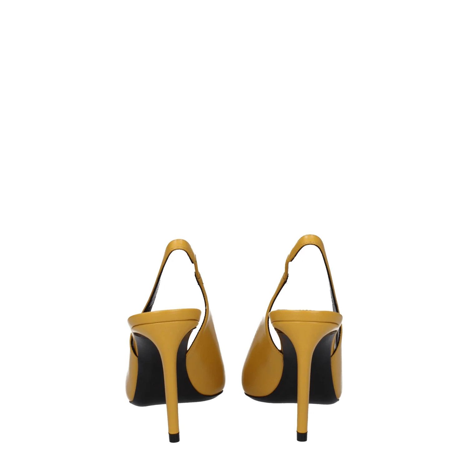 ob1o1e1124 Leather Sandals in Yellow