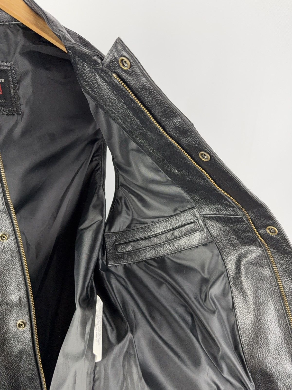Leather Vintage 90s Genuine Leather MOTO Vest Rock Punk Rick Chrome Size US XL / EU 56 / 4 - 11 Thumbnail
