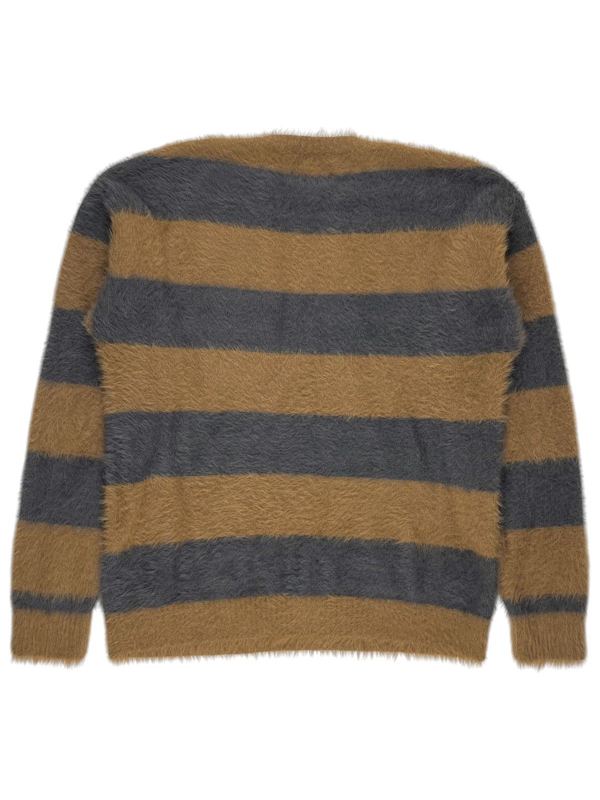 Number (N)ine Number (N)ine Furry Feather Knit Striped Sweater Orange Size US M / EU 48-50 / 2 - 2 Thumbnail