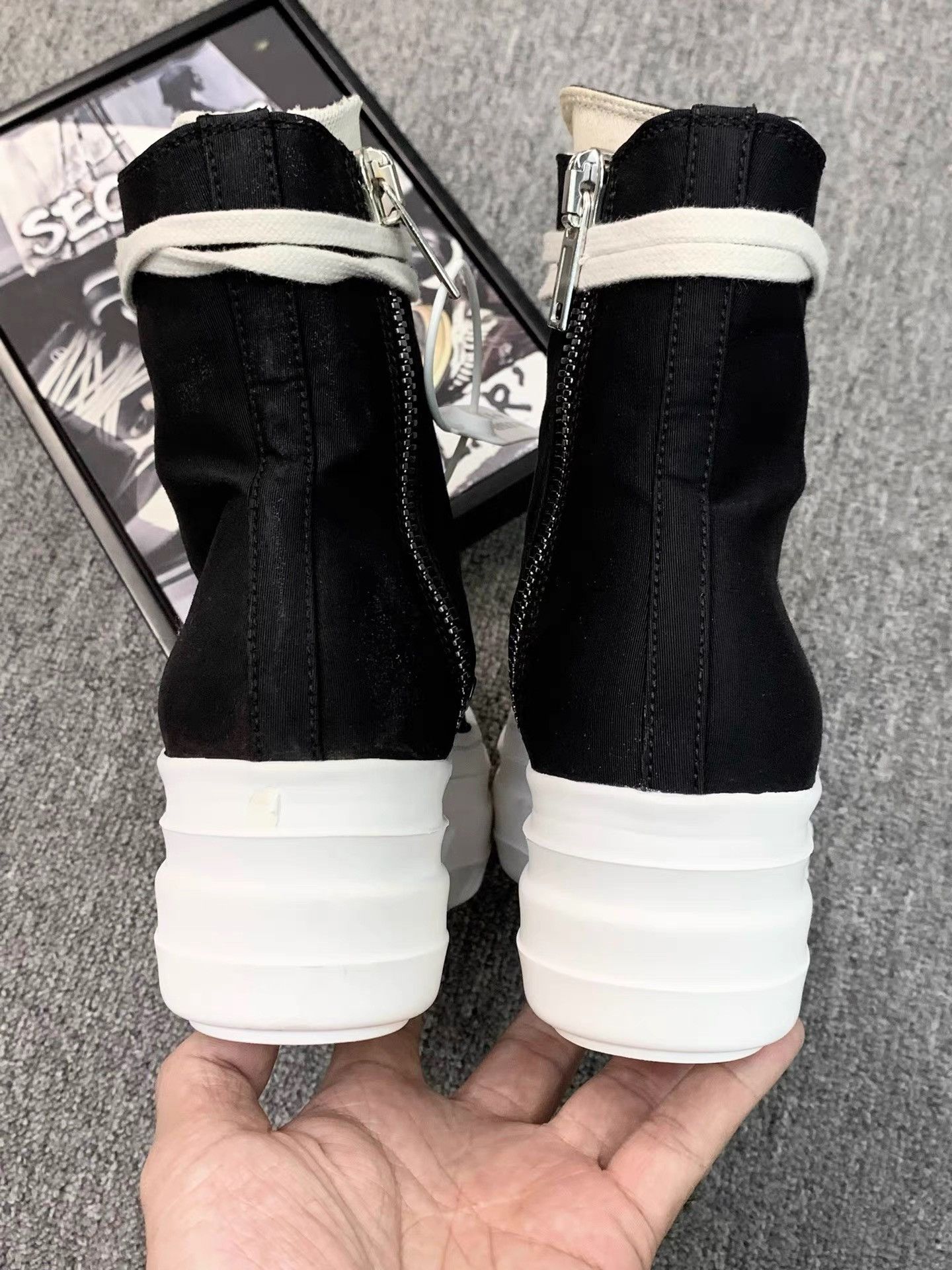 Rick Owens Rick Owens DRKSHDW Double-Layer Sole High-Top Sneakers K34 Size US 6 / IT 36 - 7 Thumbnail
