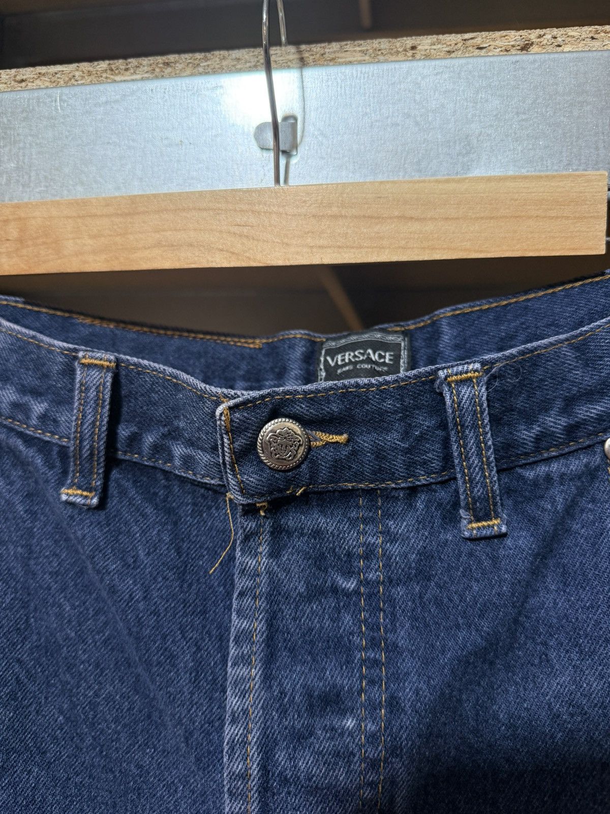 Versace × Versace Jeans Couture × Versus Versace Vintage 90s Luxury Versace Jeans Couture Denim Pants Size US 34 / EU 50 - 5 Thumbnail