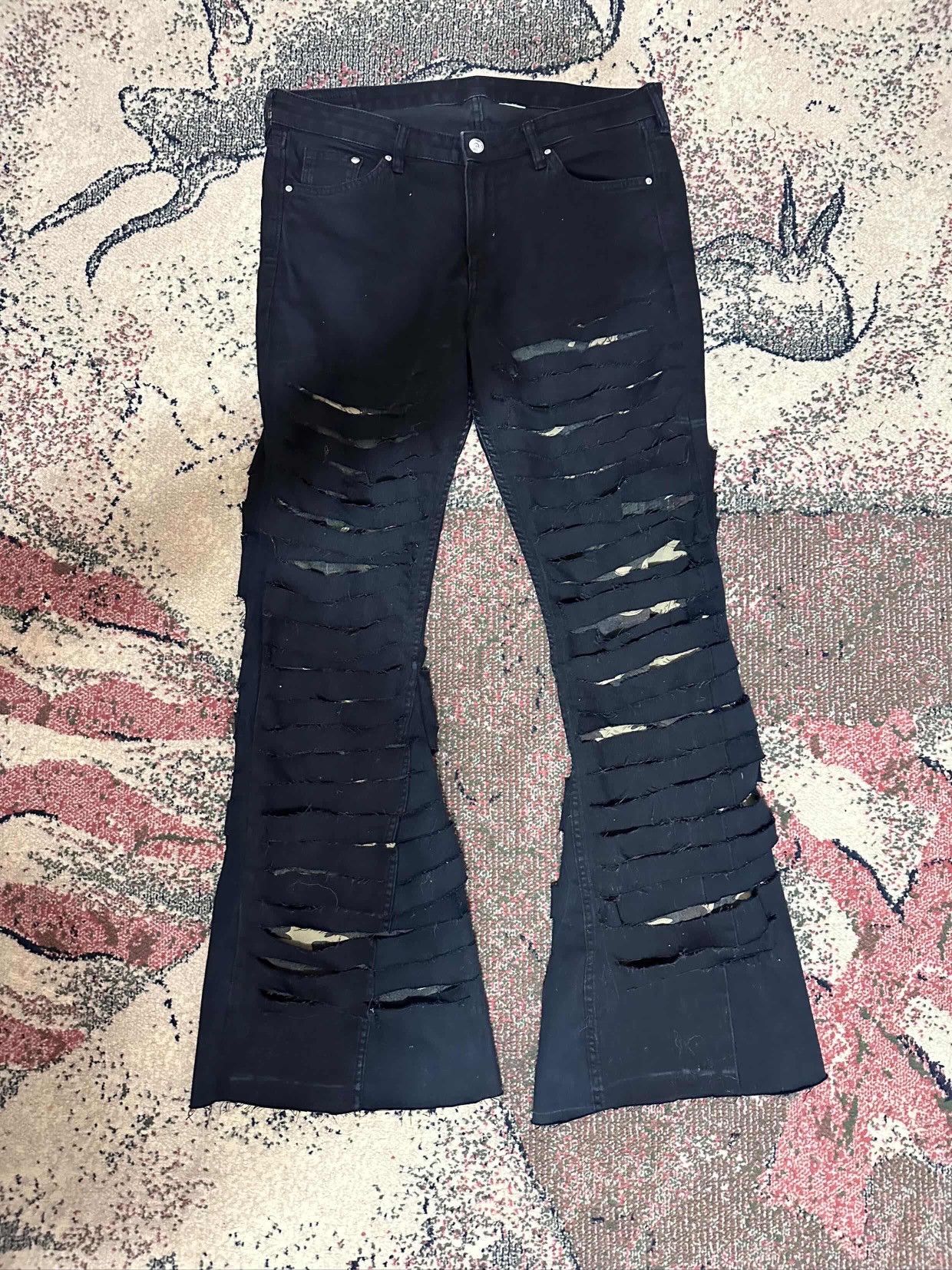Handmade Custom made flared jeans Size US 34 / EU 50 - 1 Thumbnail