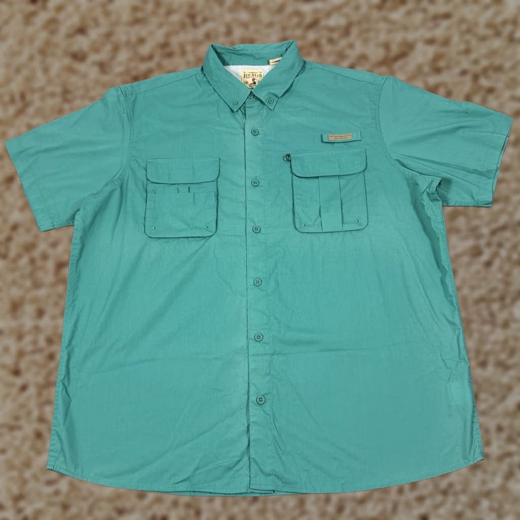 Altea RedHead Button-Up Shirt Men's 2XL Teal Green Lightweight Casual Outdoor Shirt Size US XXL / EU 58 / 5 - 1 Thumbnail