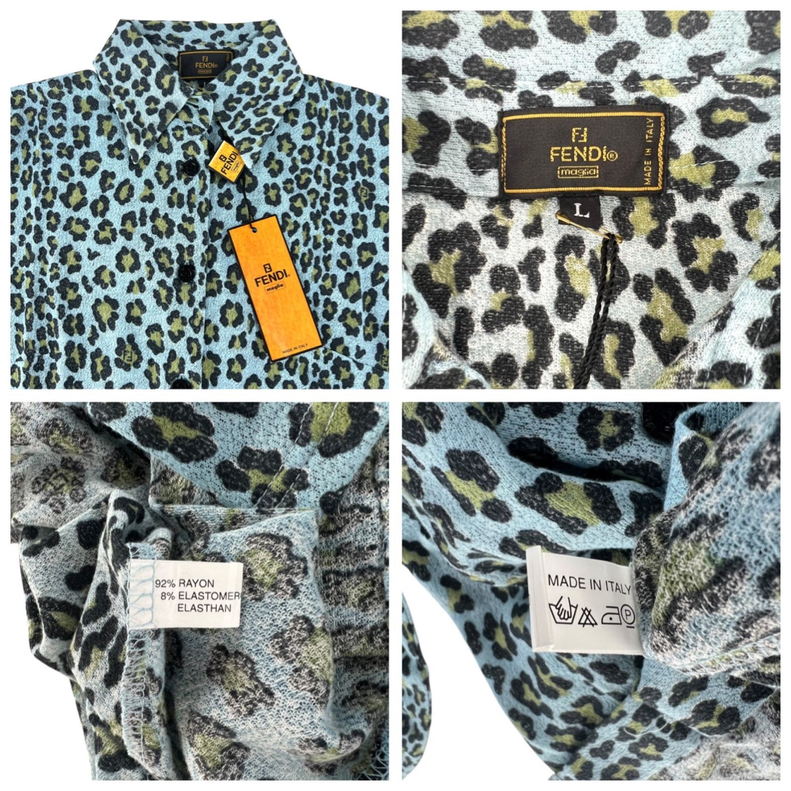Fendi Fendi Vintage Leopard Print Button Down Blouse Size S / US 4 / IT 40 - 7 Thumbnail