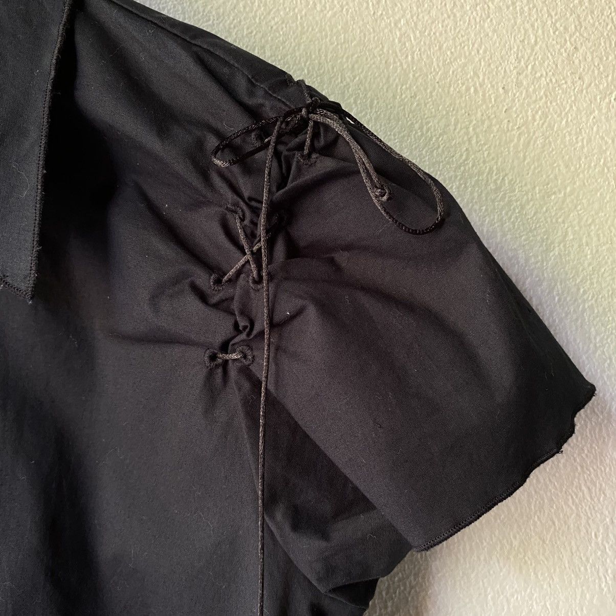 Enrico Coveri ENRICO COVERING Black Puff Sleeve Eyelet Shirt Size M / US 6-8 / IT 42-44 - 5 Thumbnail