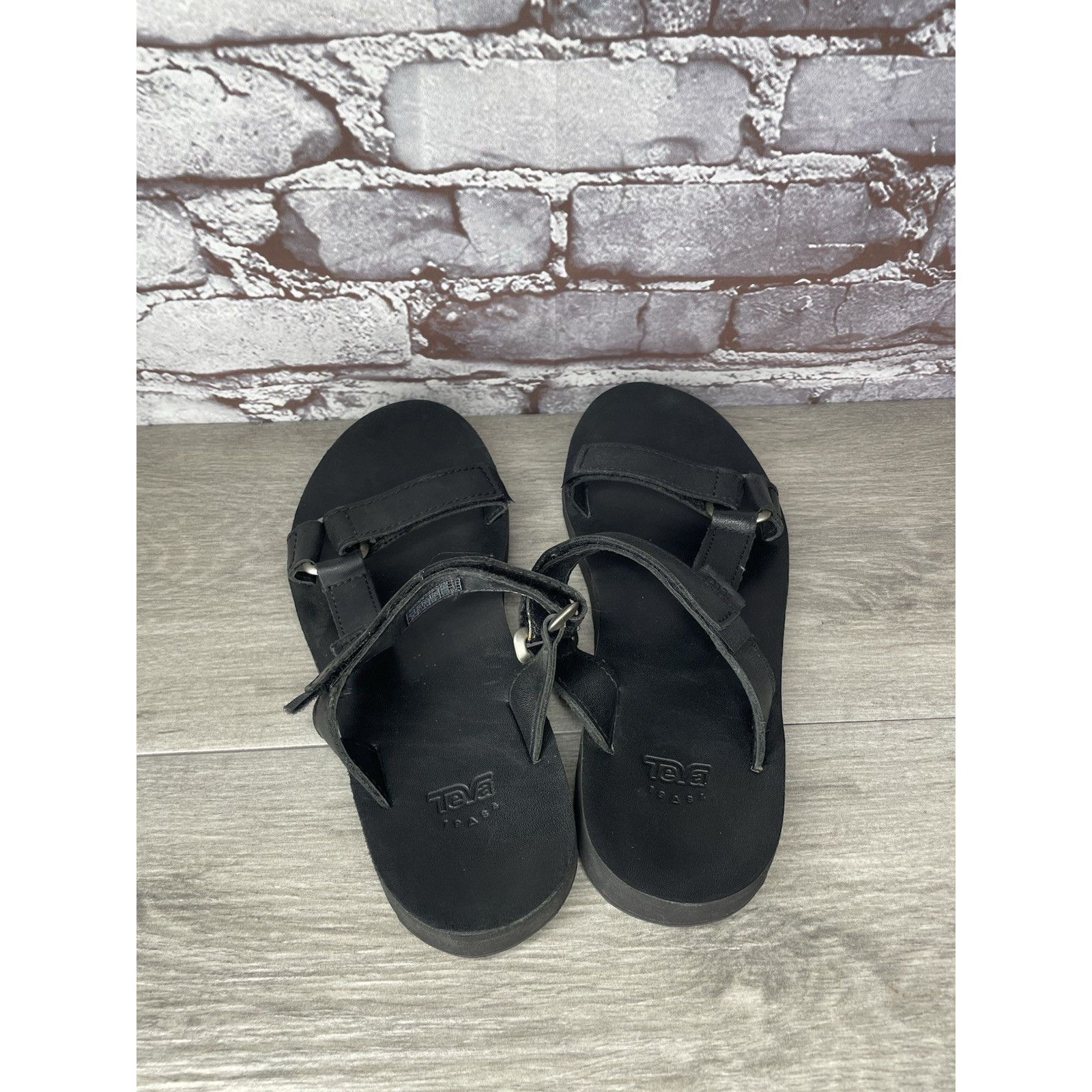 Teva Teva Black Leather Universal Straps Hiking Sandals Women’s S Size US 9 / IT 39 - 7 Thumbnail