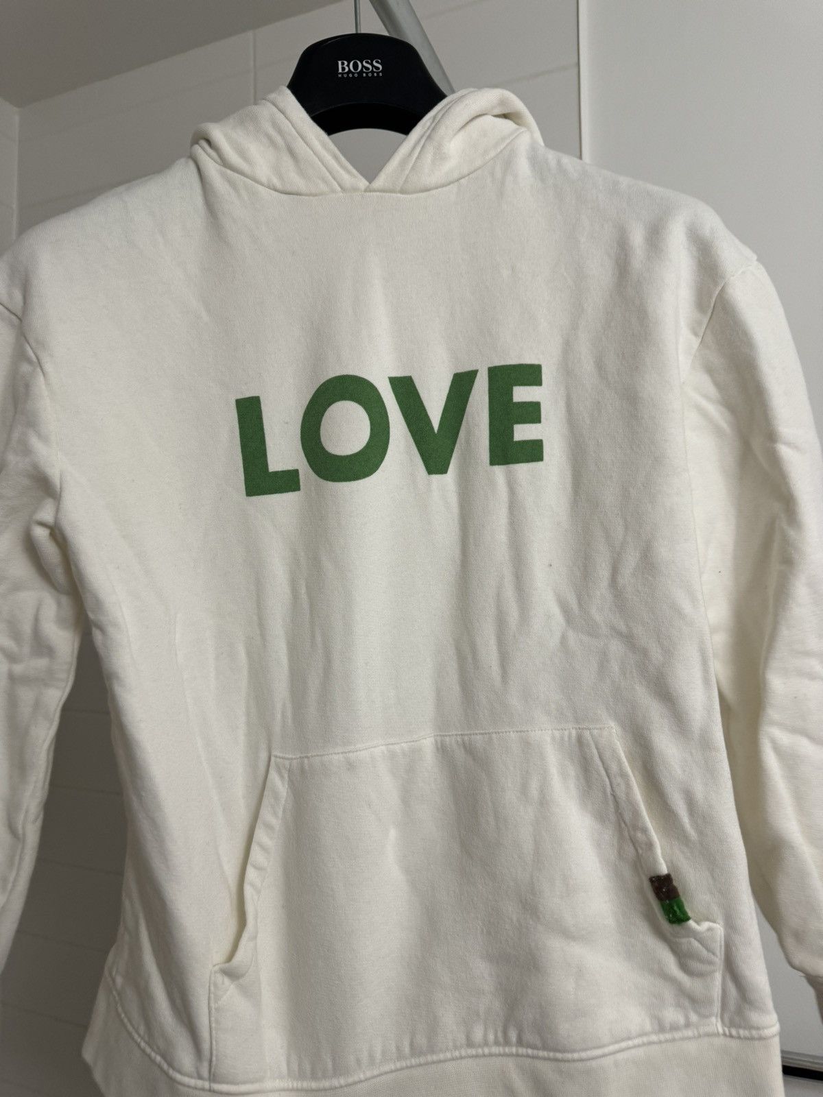 Image of Kule Green Love Hoodie in White, Women's (Size XS)