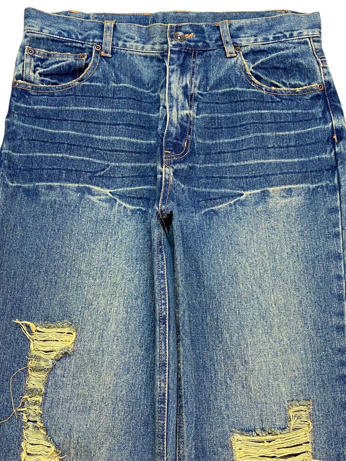 Japanese Brand Vintage Japanese Brands Mud Wash Distressed Denim Jeans Size US 31 - 3 Thumbnail