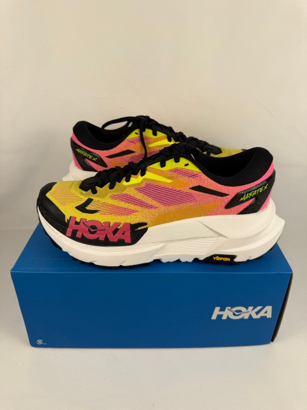 Hoka Men's Hoka Mafate X Athletic Shoes 8 Yellow Pink Size US 8 / EU 41 - 6 Thumbnail