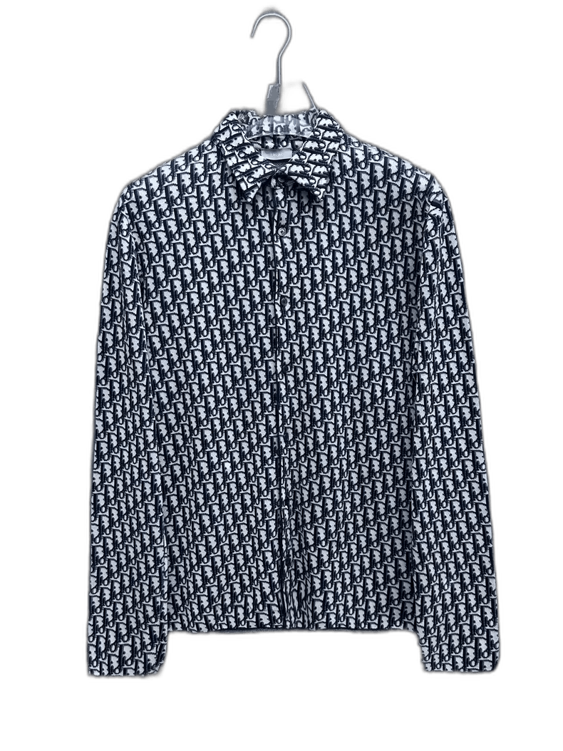 Dior DIOR Cotton Logo Print Long Sleeve Shirt Size US S / EU 44-46 / 1 - 1 Thumbnail