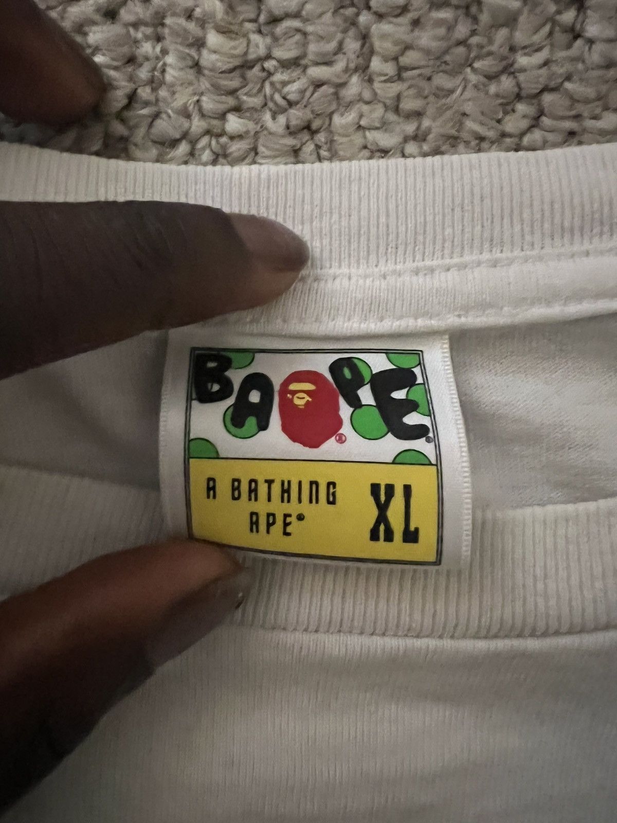 Bape BAPE A Bathing Ape College Tee White Size US XL / EU 56 / 4 - 2 Thumbnail