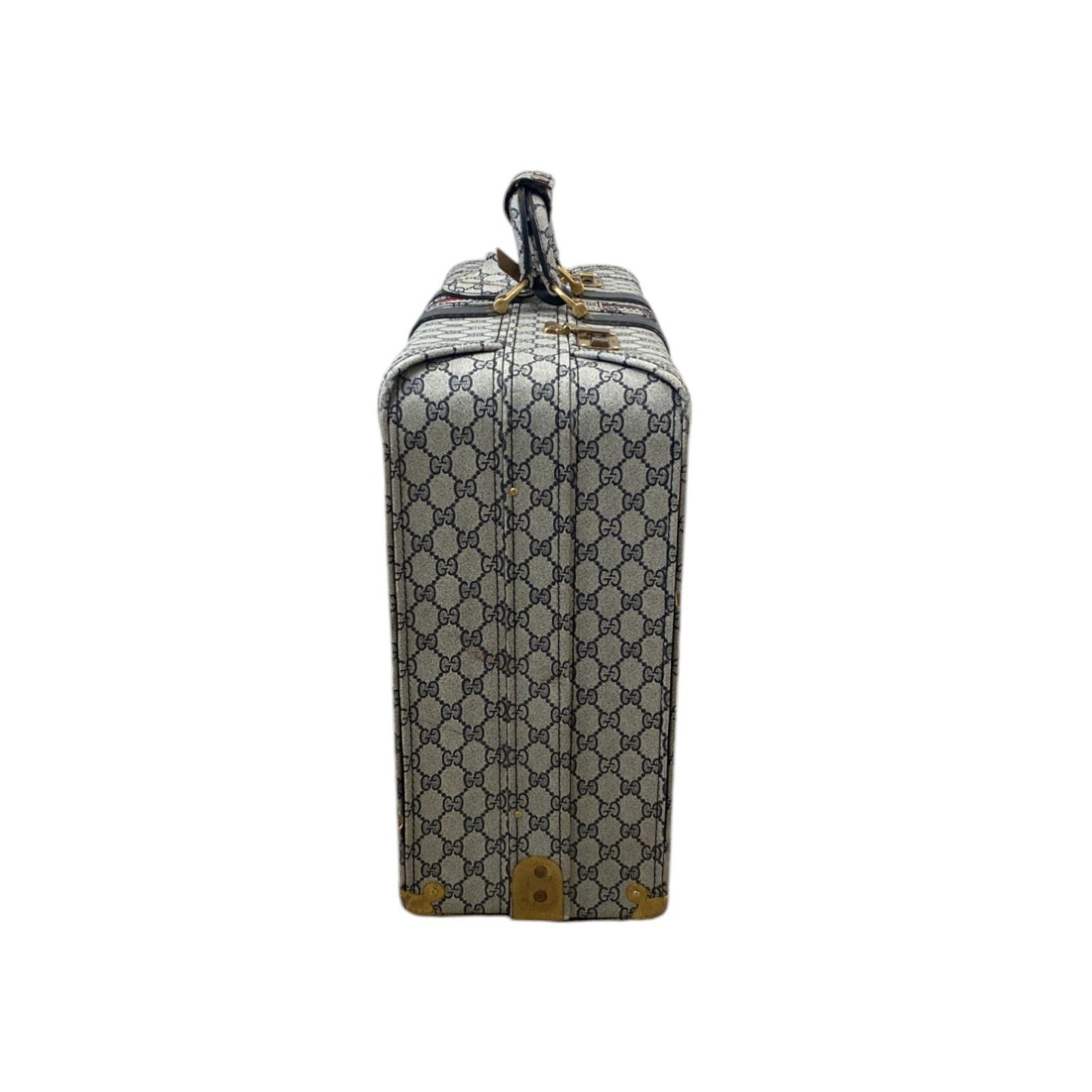 Gucci 1970s Monogram Webstripe Gray Suitcase Size ONE SIZE - 2 Thumbnail
