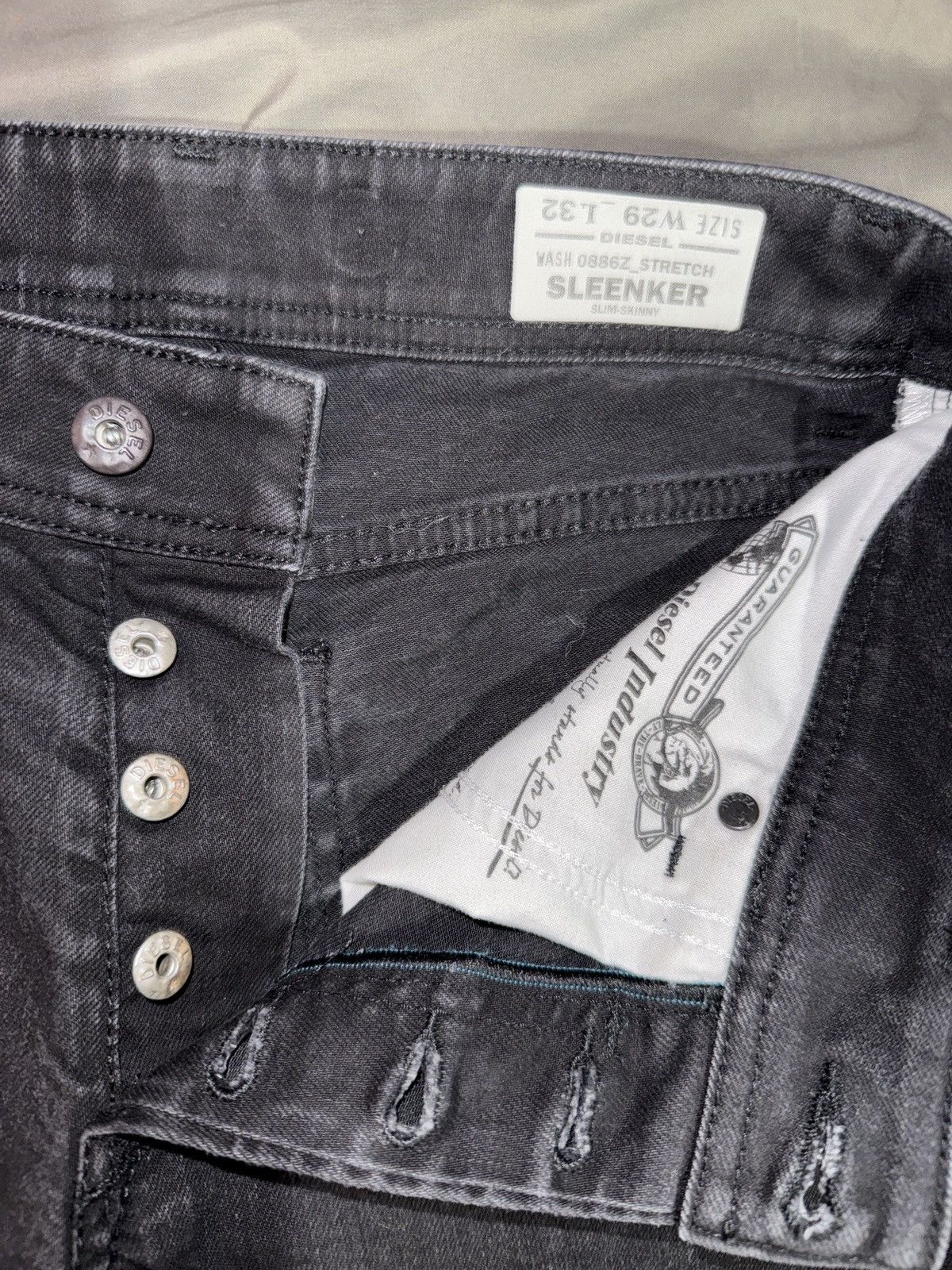 Diesel diesel industries sleenker slim fit jeans Size US 29 - 5 Thumbnail