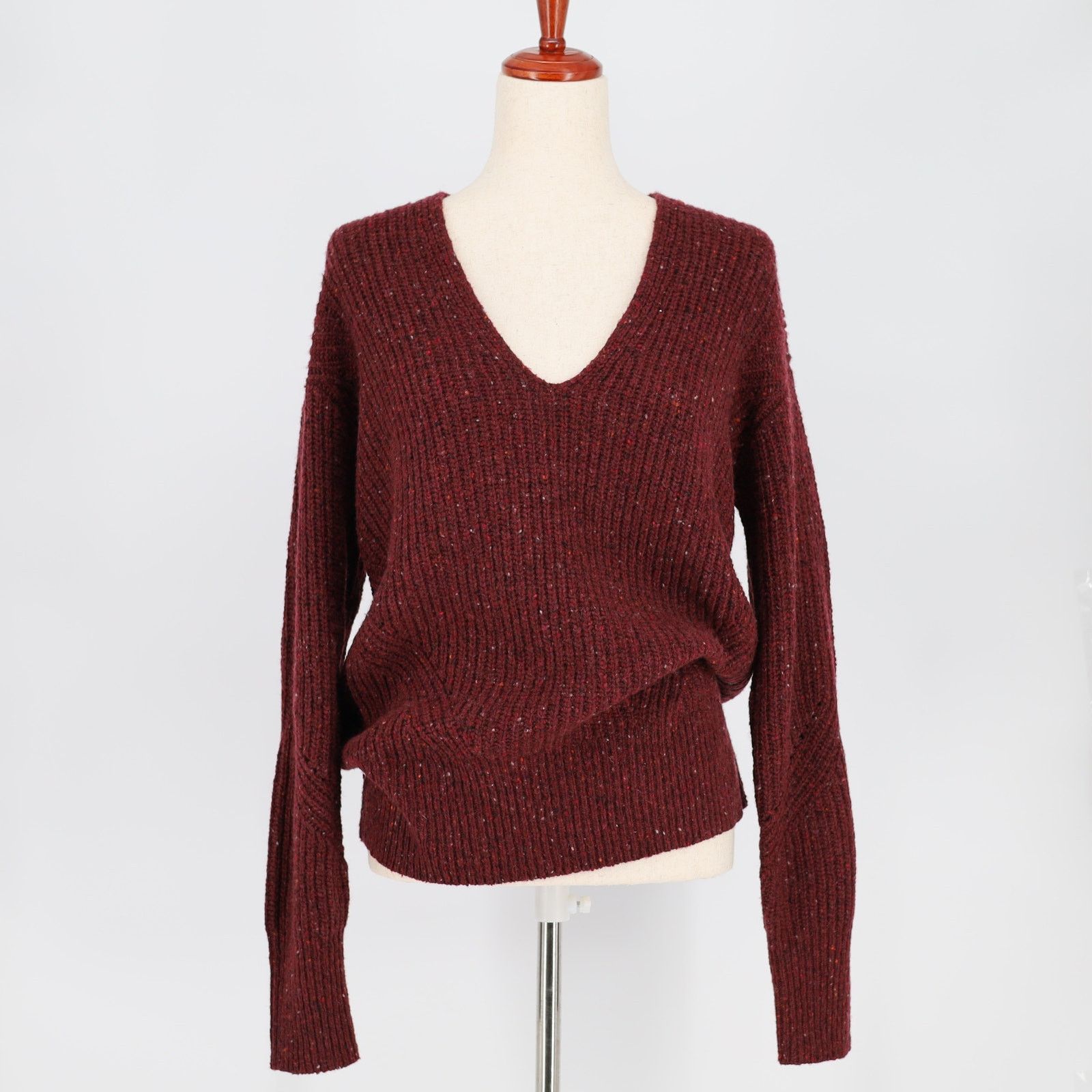 Rag & Bone Rag & Bone Women Wool Knit V-Neck Relaxed Sweater Size S Size S / US 4 / IT 40 - 1 Thumbnail