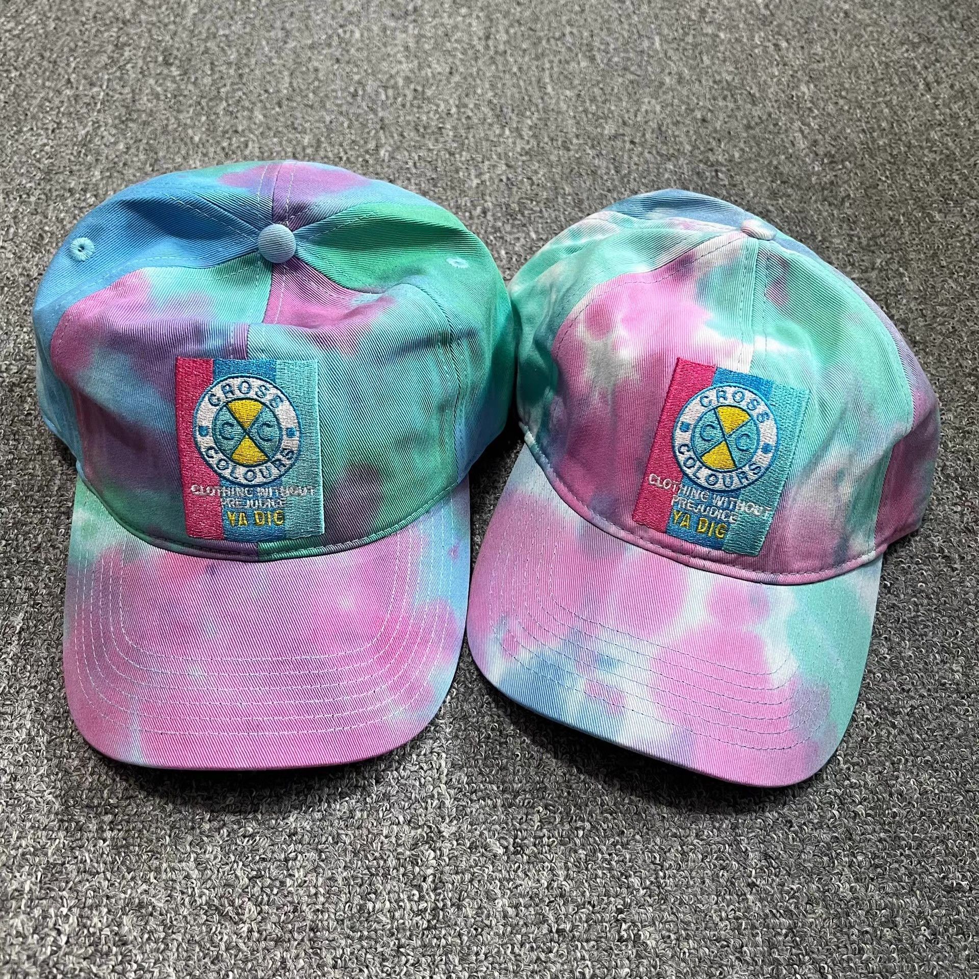 Cross Colours Cross Colours Embroidered Tie-Dye Curved Brim Baseball C Q7 Size ONE SIZE - 4 Thumbnail