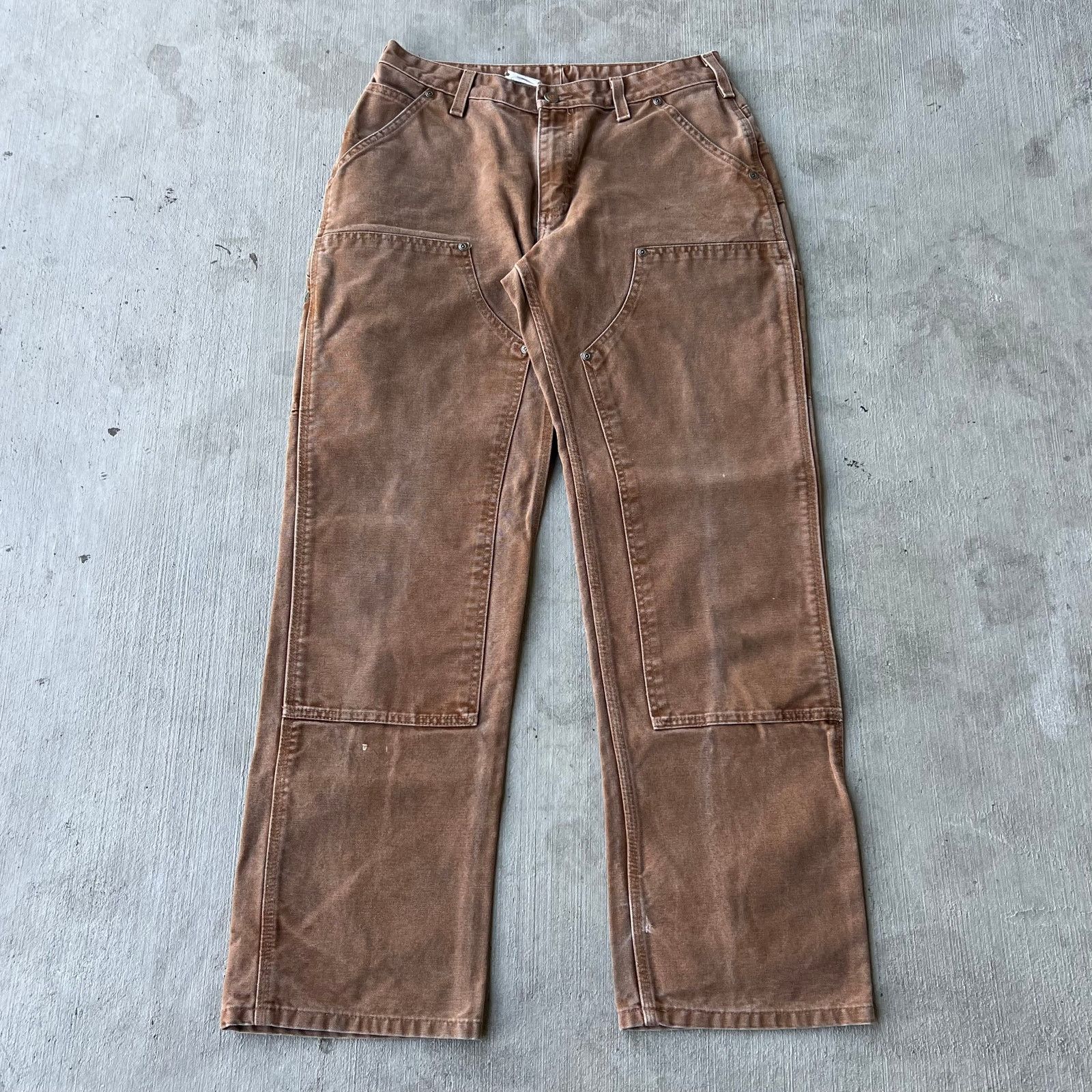 Carhartt × Vintage Carhartt brown WOMENS double knee work wear carpenter pants Size US 28 / EU 44 - 1 Thumbnail