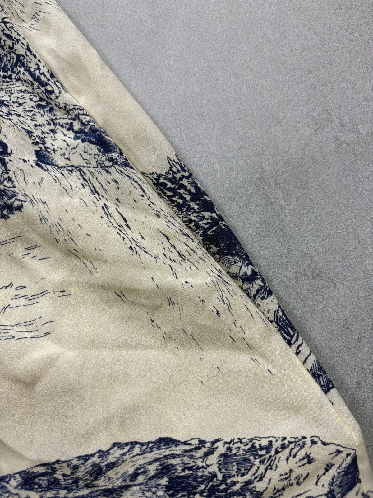 Chloe Arhival Chloé White & Blue Silk Toile Print Dress France 40 Size M / US 6-8 / IT 42-44 - 16 Thumbnail