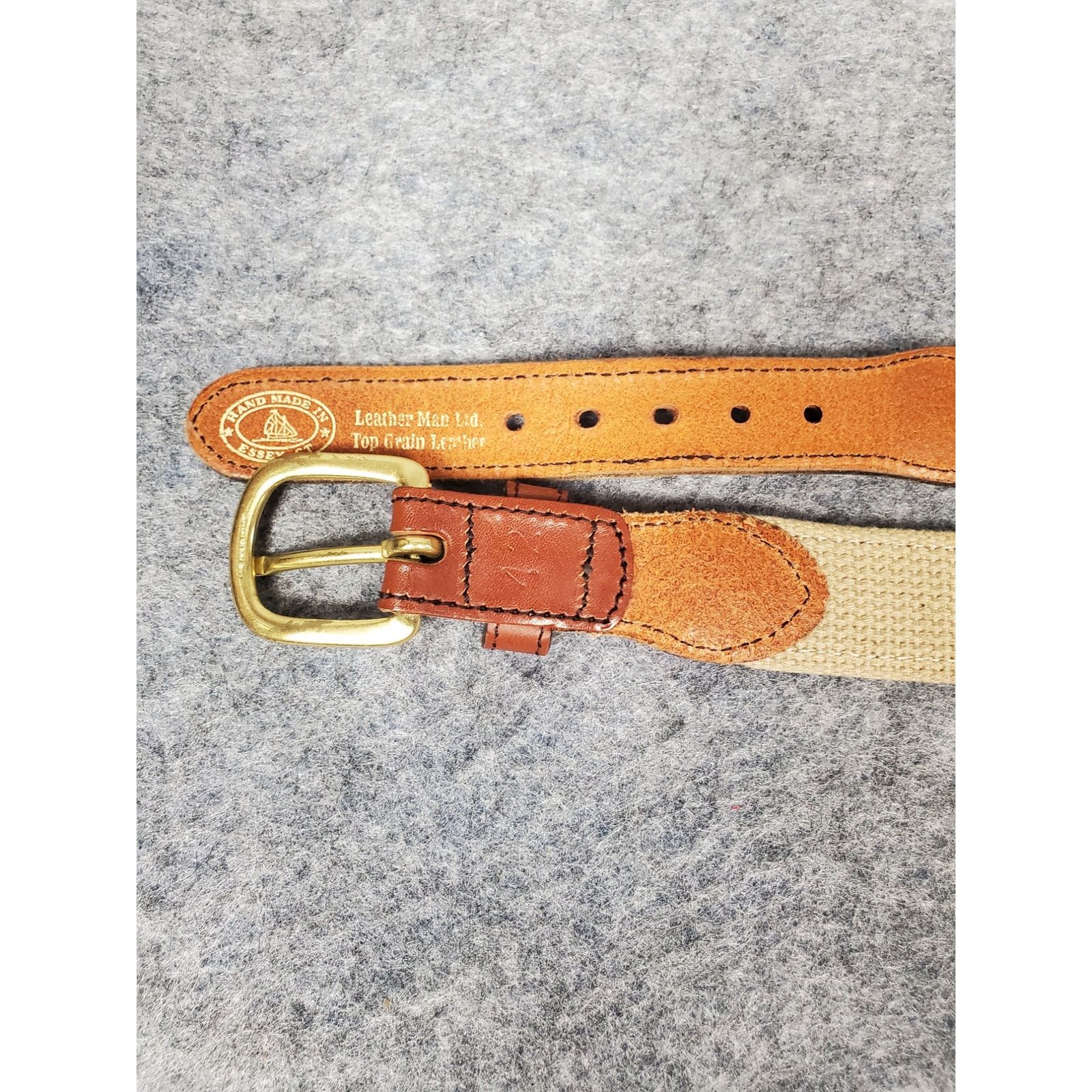 Other Leather Man Ltd. Men's 42 Belt Leather Embroidered Nautical Size 42 - 6 Thumbnail