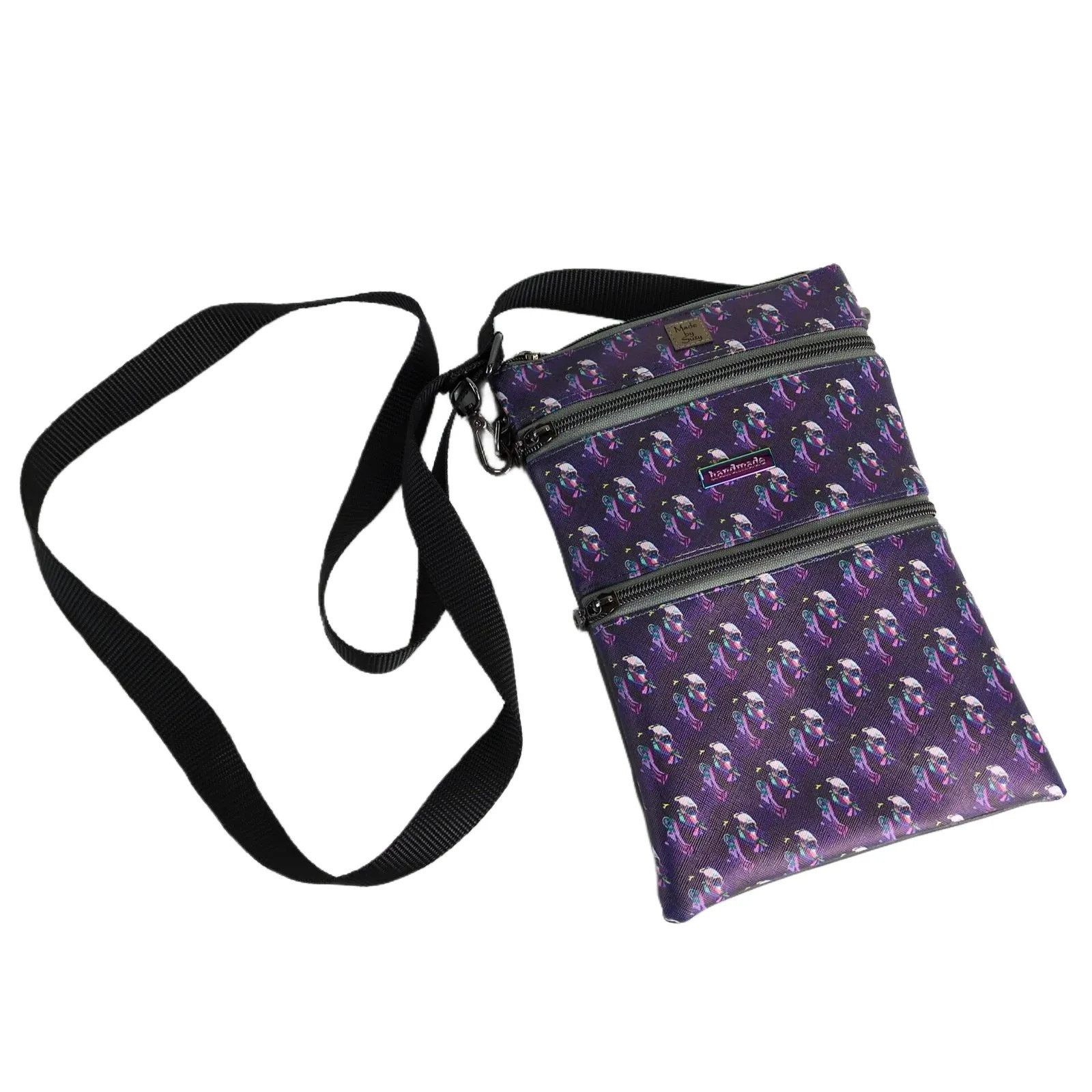 Handmade NWOT Post Malone Print Custom Made By Suzy Crossbody Bag Size ONE SIZE - 1 Thumbnail