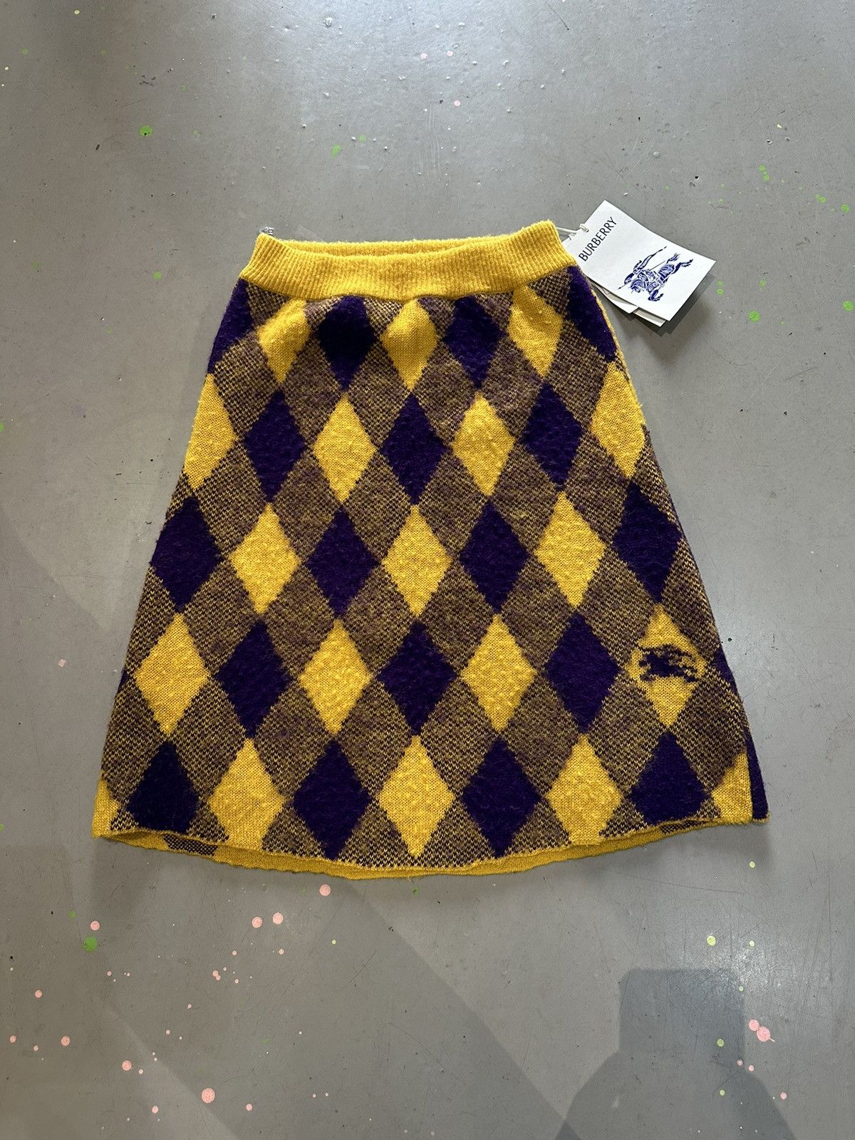 Burberry Burberry Argyle check pattern knitted skirt Size 24" / US 00 / IT 34 - 1 Thumbnail
