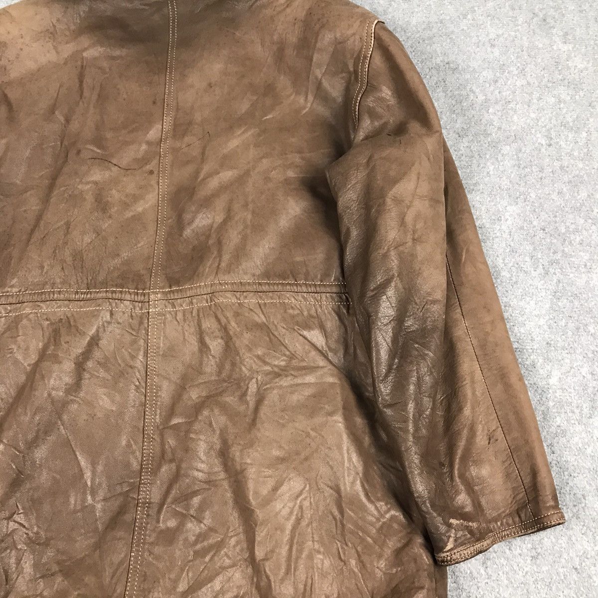 Designer × Vintage FLAG DIFUSION BY BARCELONA LEATHER PARKAS JACKET Size US L / EU 52-54 / 3 - 10 Thumbnail