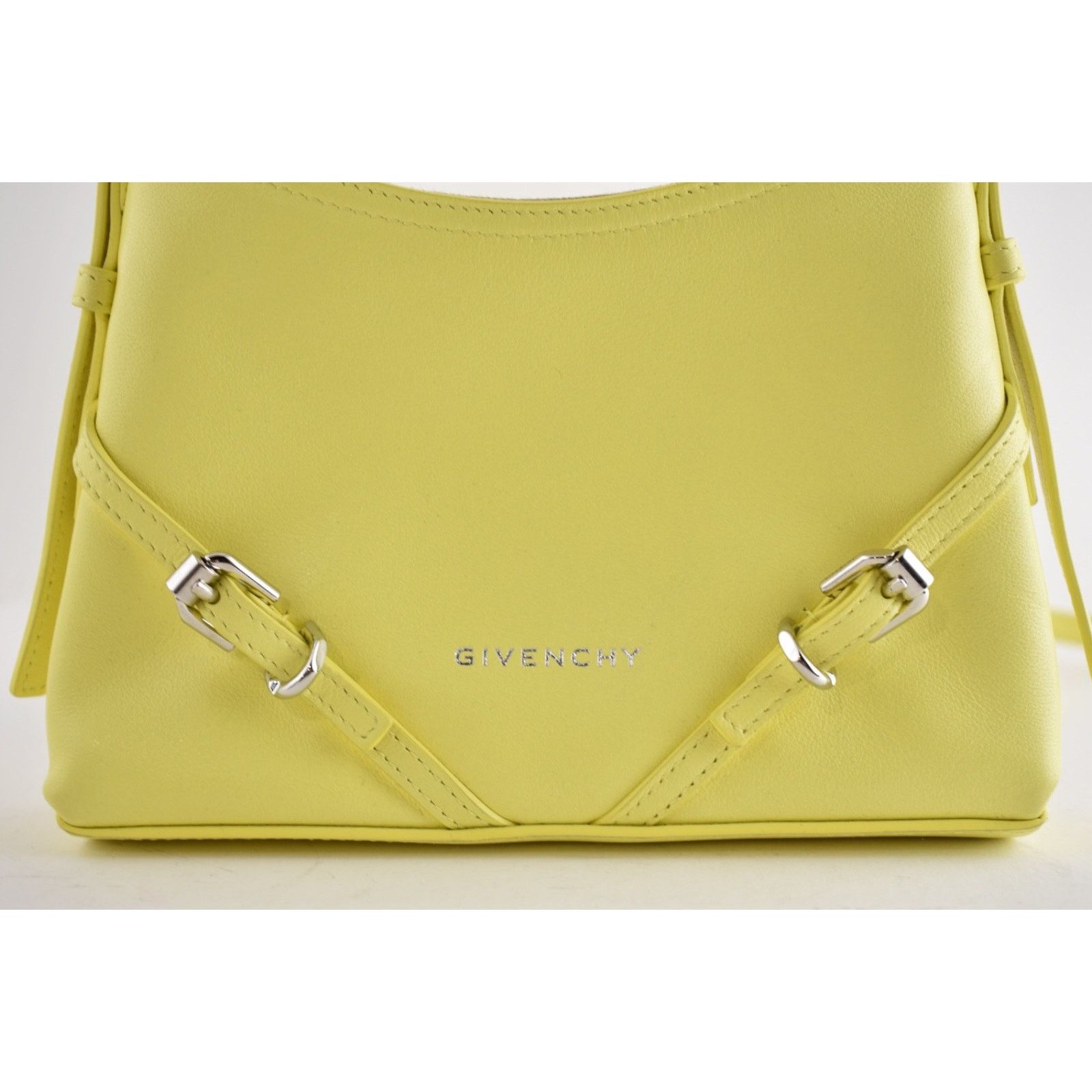 Givenchy Givenchy Voyou Nano Yellow Shiny Leather Crossbody Bag Size ONE SIZE - 8 Thumbnail