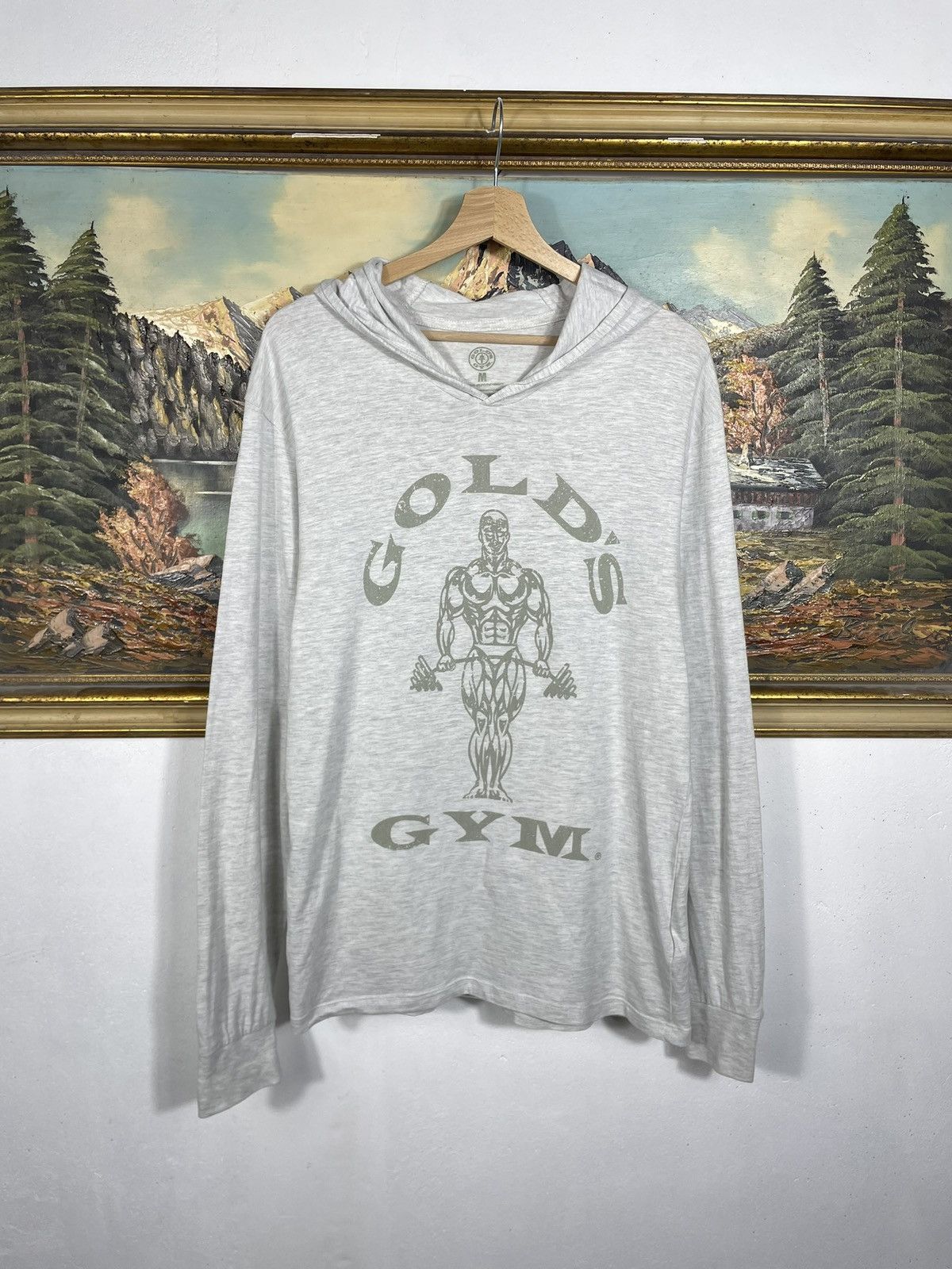 Vintage Gold’s Gym Grey Retro Y2K Vintage Hoodie LS Size US M / EU 48-50 / 2 - 1 Thumbnail
