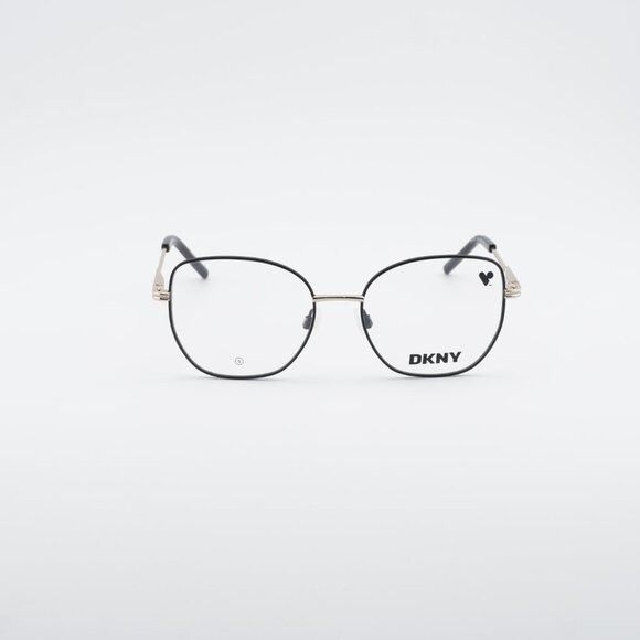 DKNY DKNY DK1034 001 Eyeglasses Black/Gold 51mm Square Frame Size ONE SIZE - 2 Thumbnail