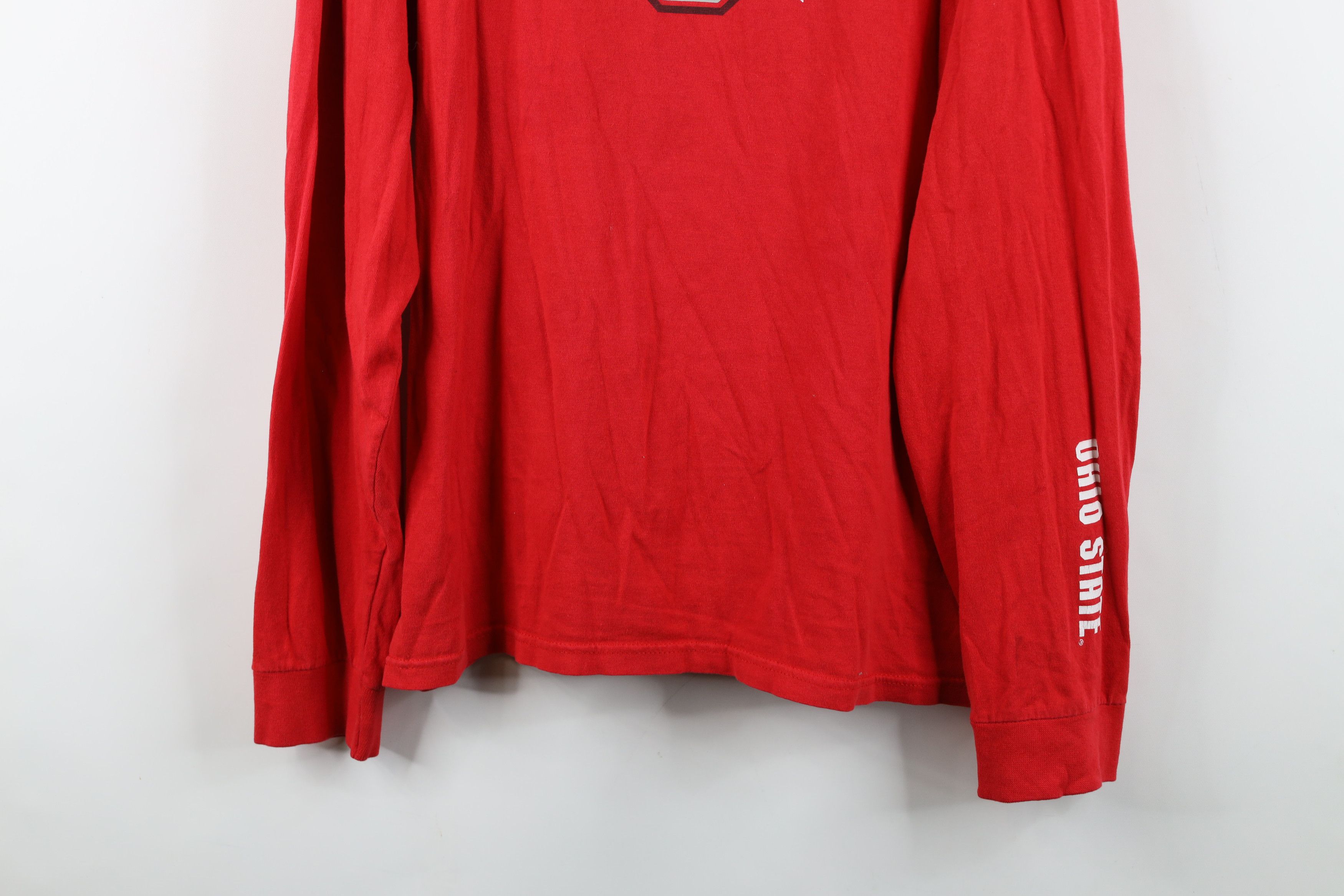 Nike Vintage Nike Center Swoosh Ohio State University T-Shirt Red Size US L / EU 52-54 / 3 - 3 Thumbnail