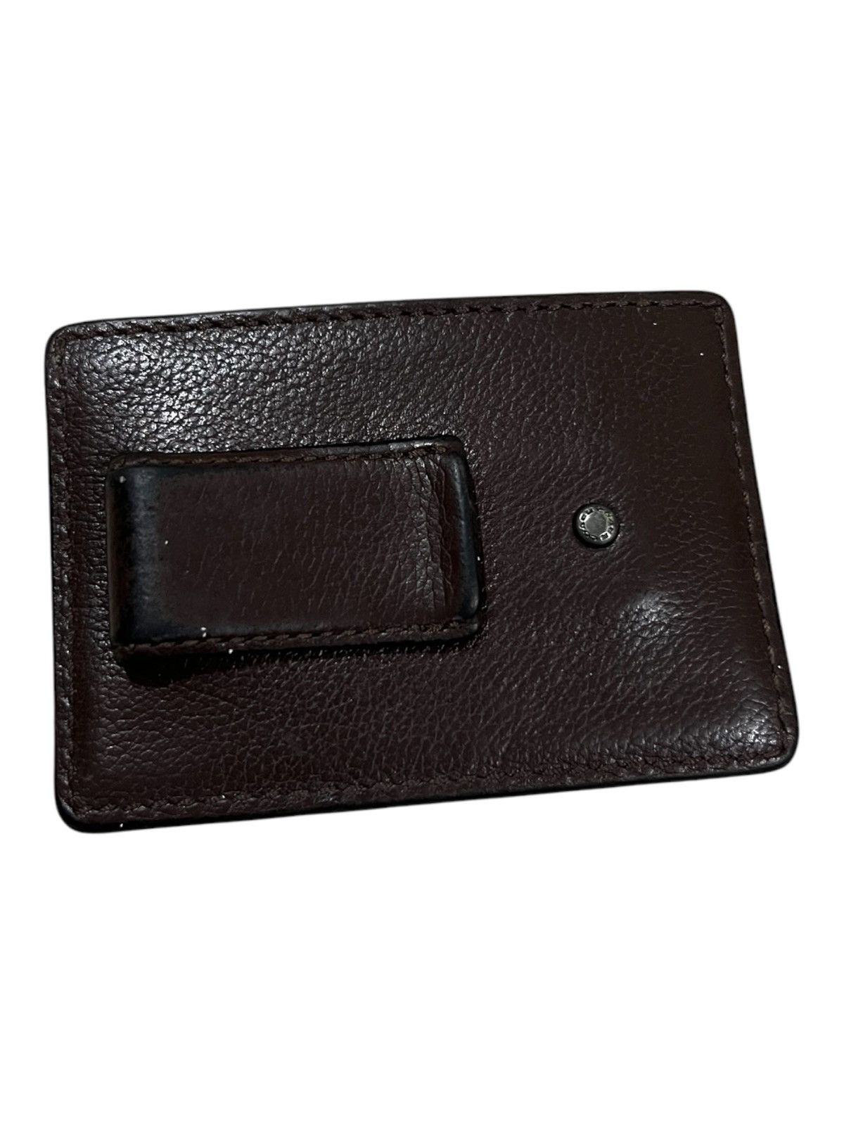 Coach × Genuine Leather Coach New York Calf Leather Mahogany Money Clip Card Case Size ONE SIZE - 4 Thumbnail
