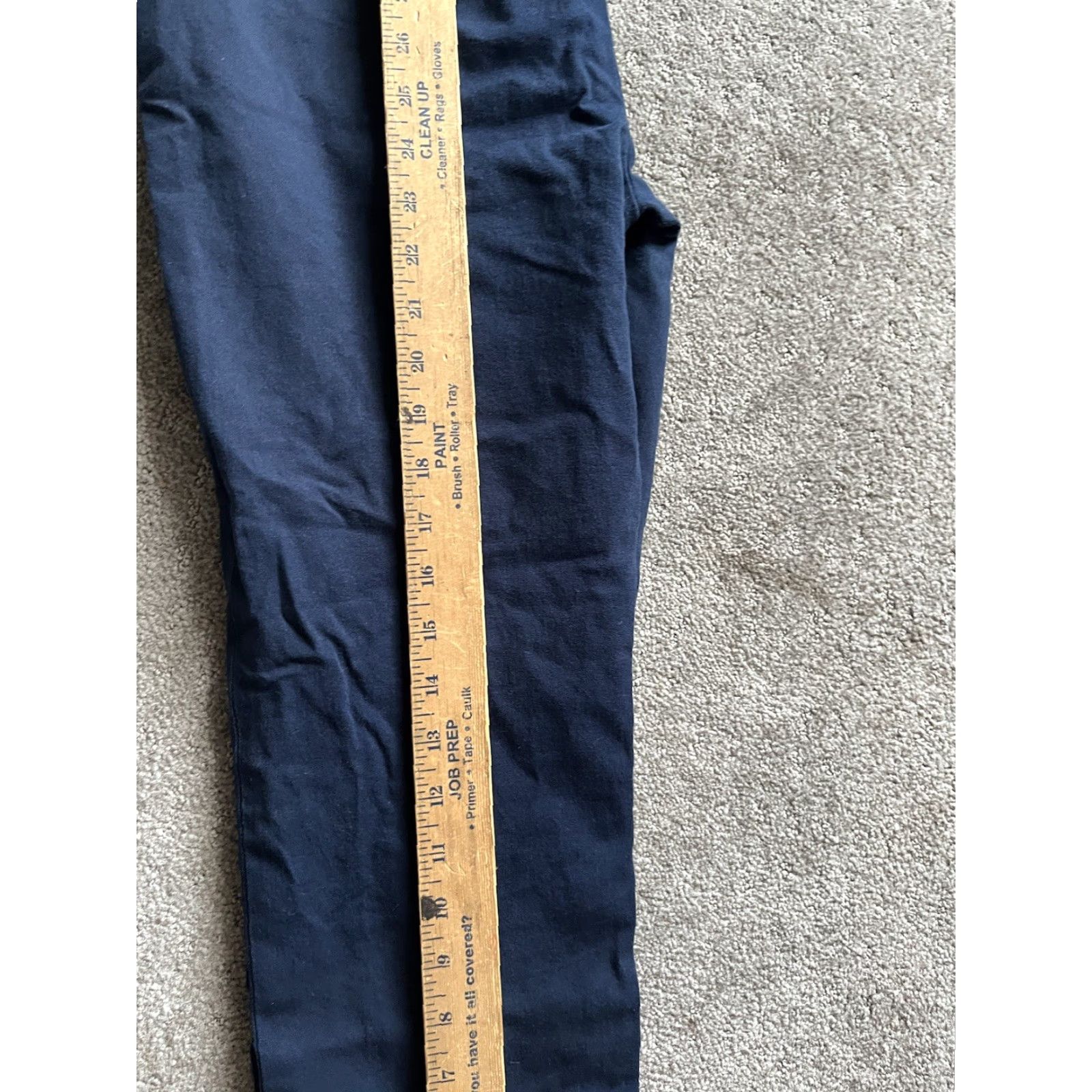 Tommy Hilfiger Tommy Hilfiger Pants Womens Size 4 Blue Cropped Knit Flat Front Pockets 25in Inseam Cotton Spandex Size 27" / US 4 / IT 40 - 6 Thumbnail