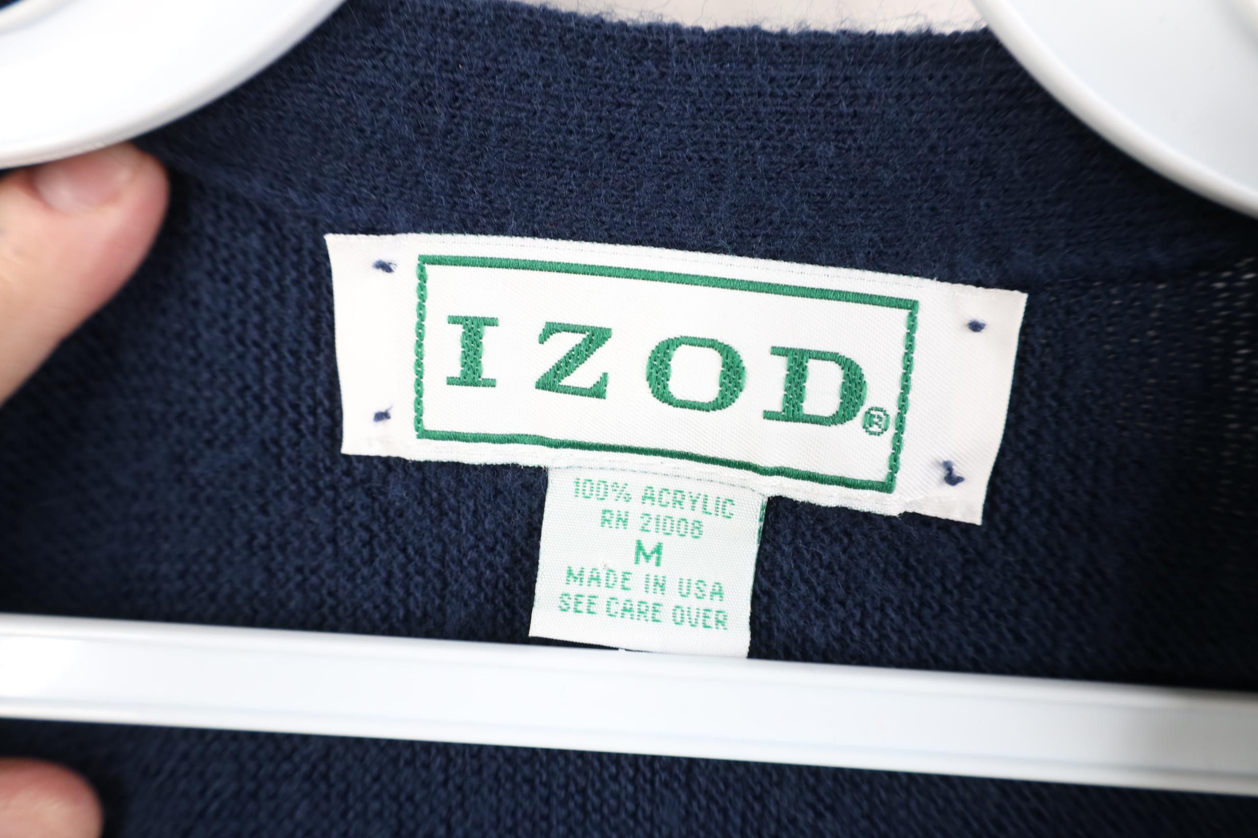 Izod Vintage 80s 90s Izod Golf Knit Cardigan Sweater Blue USA Size US M / EU 48-50 / 2 - 5 Thumbnail