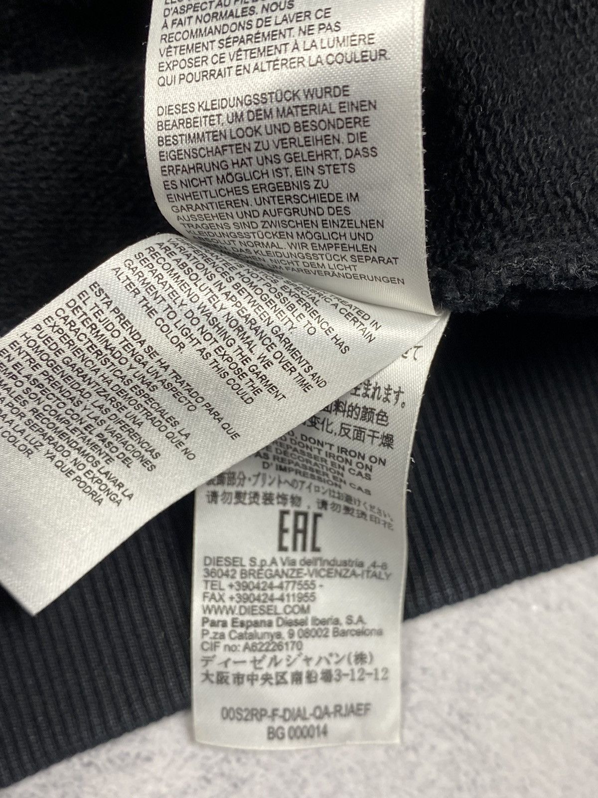 Diesel Diesel Big Logo Black Sweatshirt Women Size L Size L / US 10 / IT 46 - 12 Thumbnail