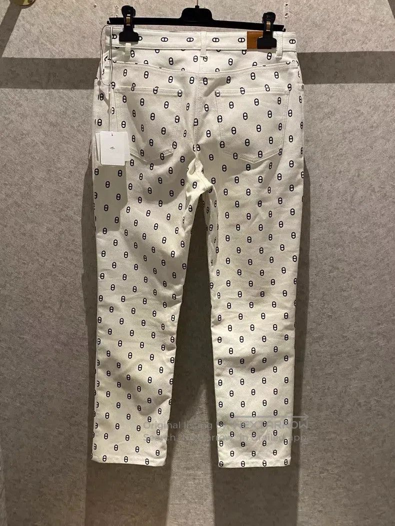 Hermes Hermes Pig nose print denim pants Size 26" / US 2 / IT 38 - 2 Thumbnail