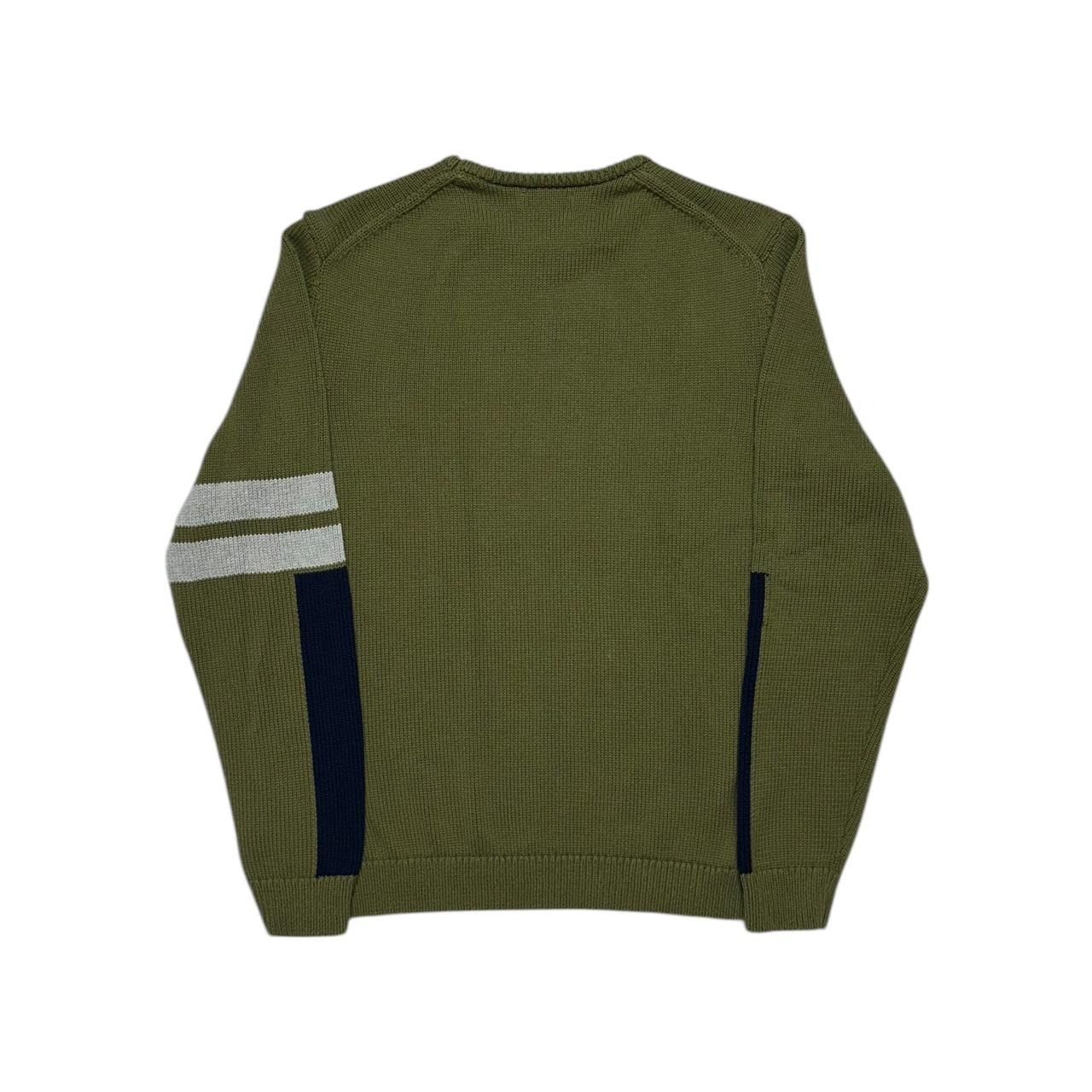 Nautica × Vintage Nautica Knitted Sweater Flag Intarsia Olive Size US M / EU 48-50 / 2 - 2 Thumbnail