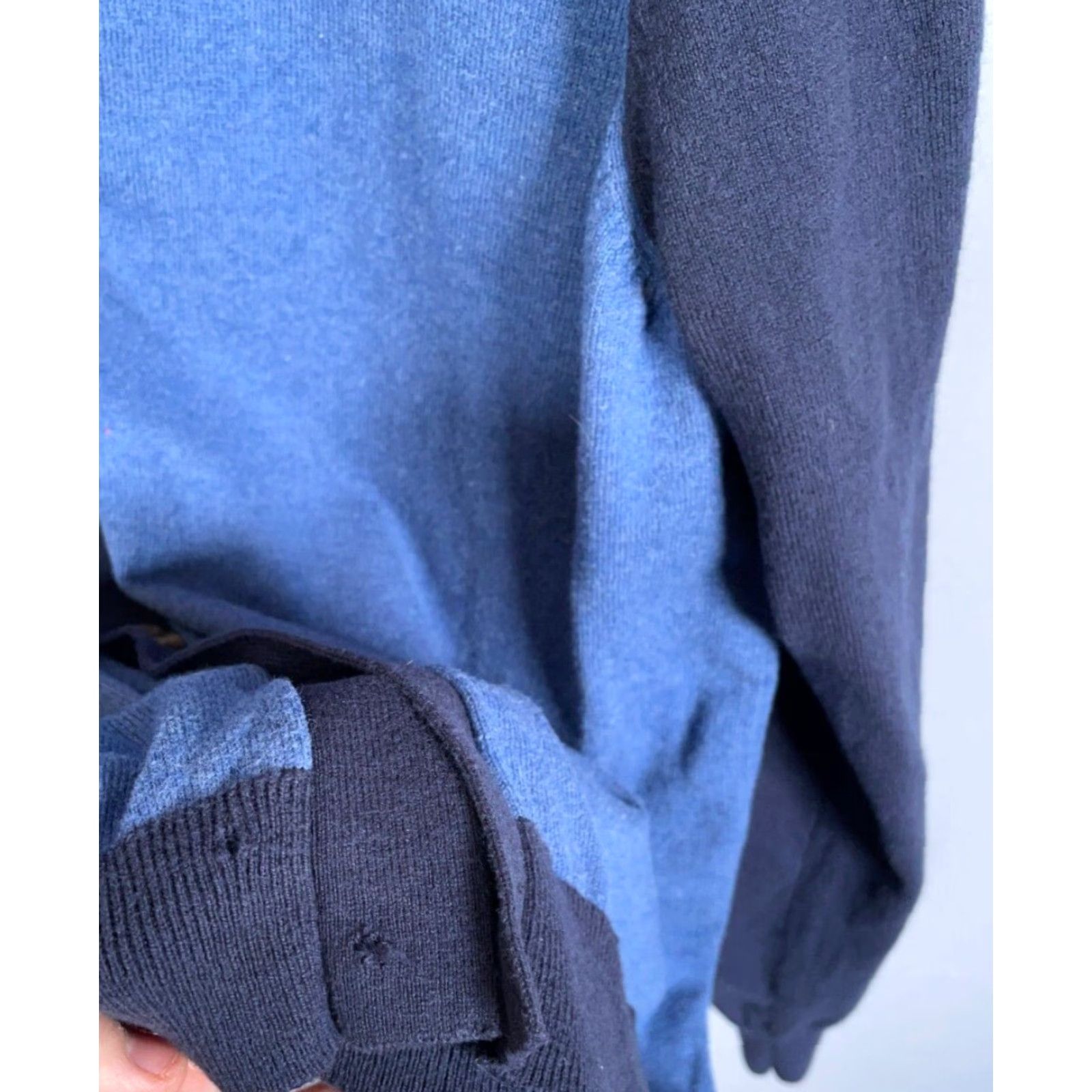 Brooks Brothers Brooks Brothers 346 Cardigan XL Blue Sweater Men Regular V-Neck Cashmere Cotton Knit Size US XL / EU 56 / 4 - 4 Thumbnail