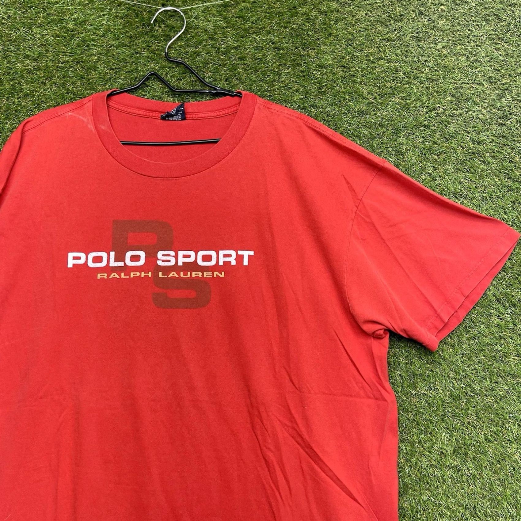 Polo Ralph Lauren Polo Ralph Lauren Shirt Mens Big 2X Short Sleeve Logo Polo Sport Red Cotton Knit Casual USA Size US XXL / EU 58 / 5 - 2 Thumbnail